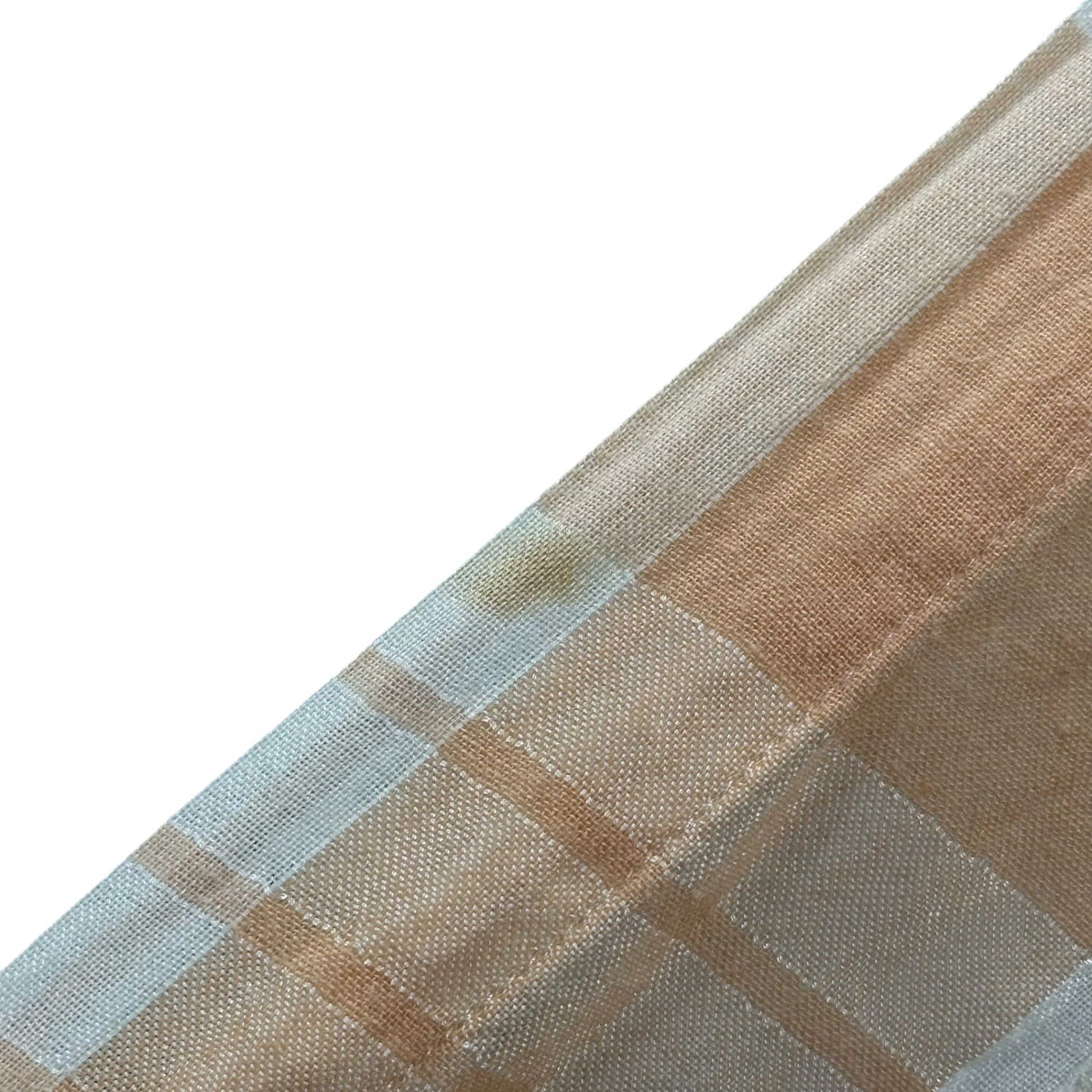 COMME des GARCONS FRANCE(コムデギャルソンフランス) 1980's Asymmetrical Check L/S Shirt アシンメトリー 長袖 チェック シャツ S オレンジ×ホワイト 80年代 アーカイブ シアー