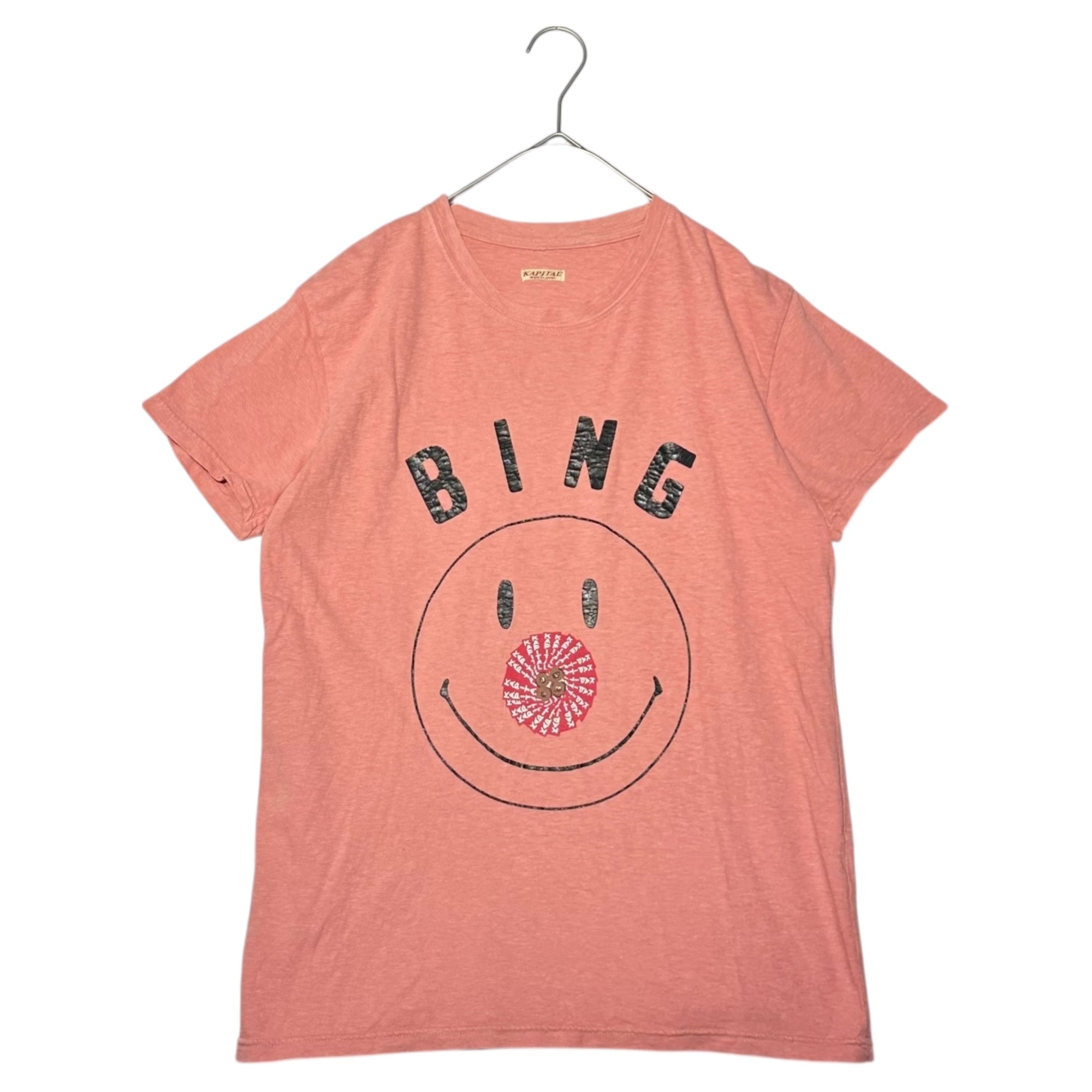 kapital(キャピタル) Crew T-Shirt BINGO Smile 天竺クルーTシャツ ビンゴ スマイル K1403SC289 2(M) ピンク
