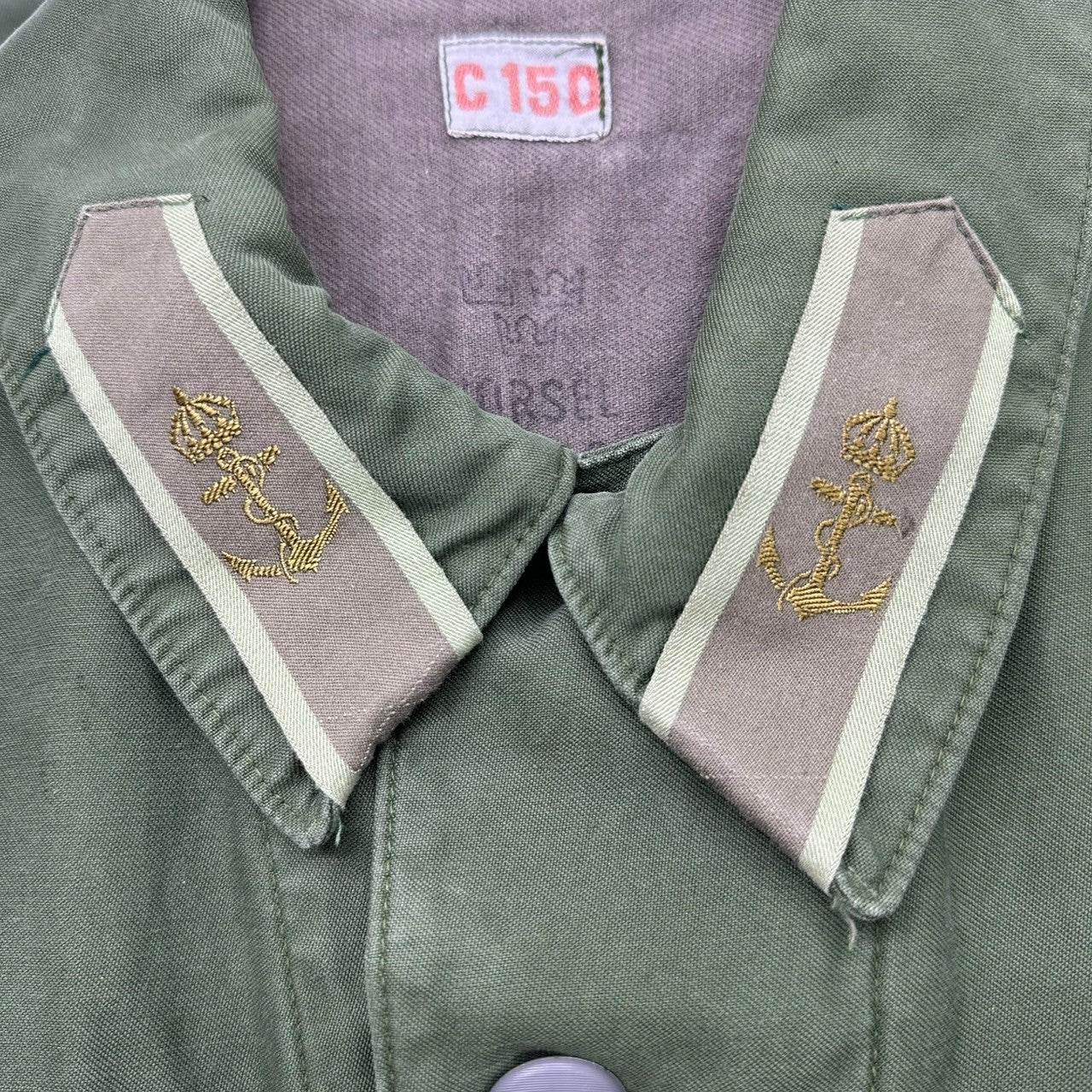 Swedish army(スウェーデン軍) 70's M-59 Field Jacket フィールド ジャケット　 C150(L程度) オリーブ 70年代 1976年製 NORSEL ミリタリー