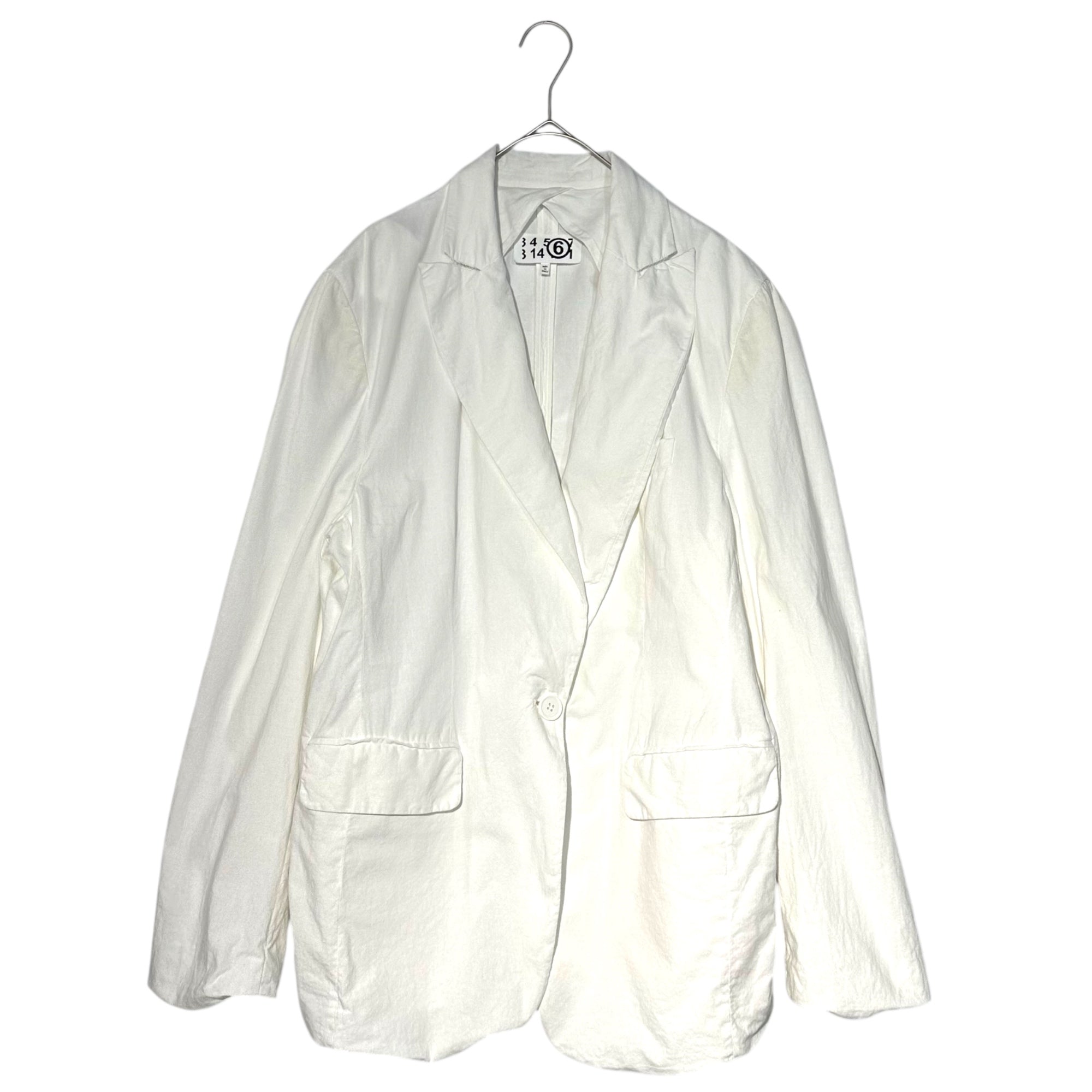 MM6 Maison Margiela(エムエムシックス) 21SS Cotton 1B jacket コットン テーラード ジャケット S62BN0038 38(M程度) ホワイト 肩パット 着脱可