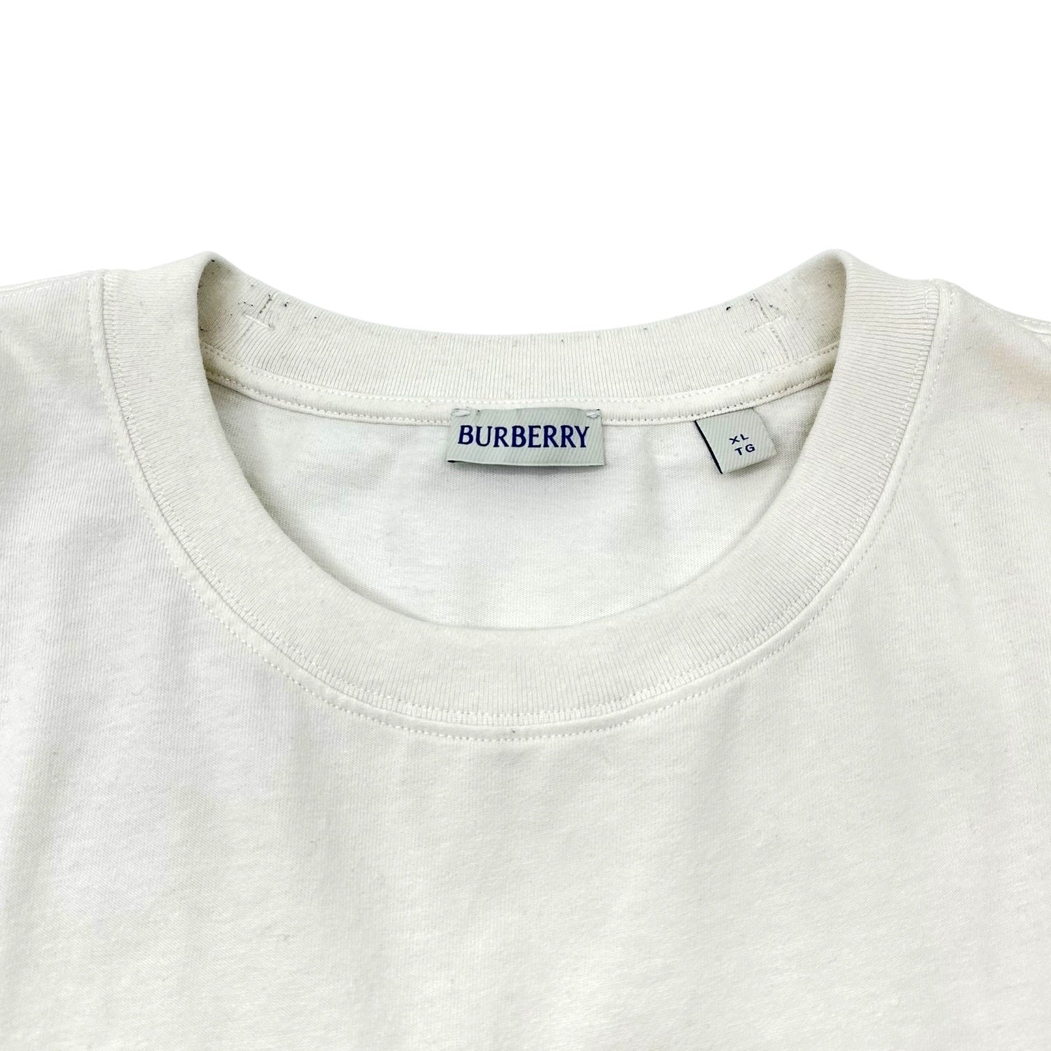 BURBERRY(バーバリー) Cross Stitch EKD Cotton T-Shirt クロス ステッチ EKD コットン Tシャツ XL ホワイト