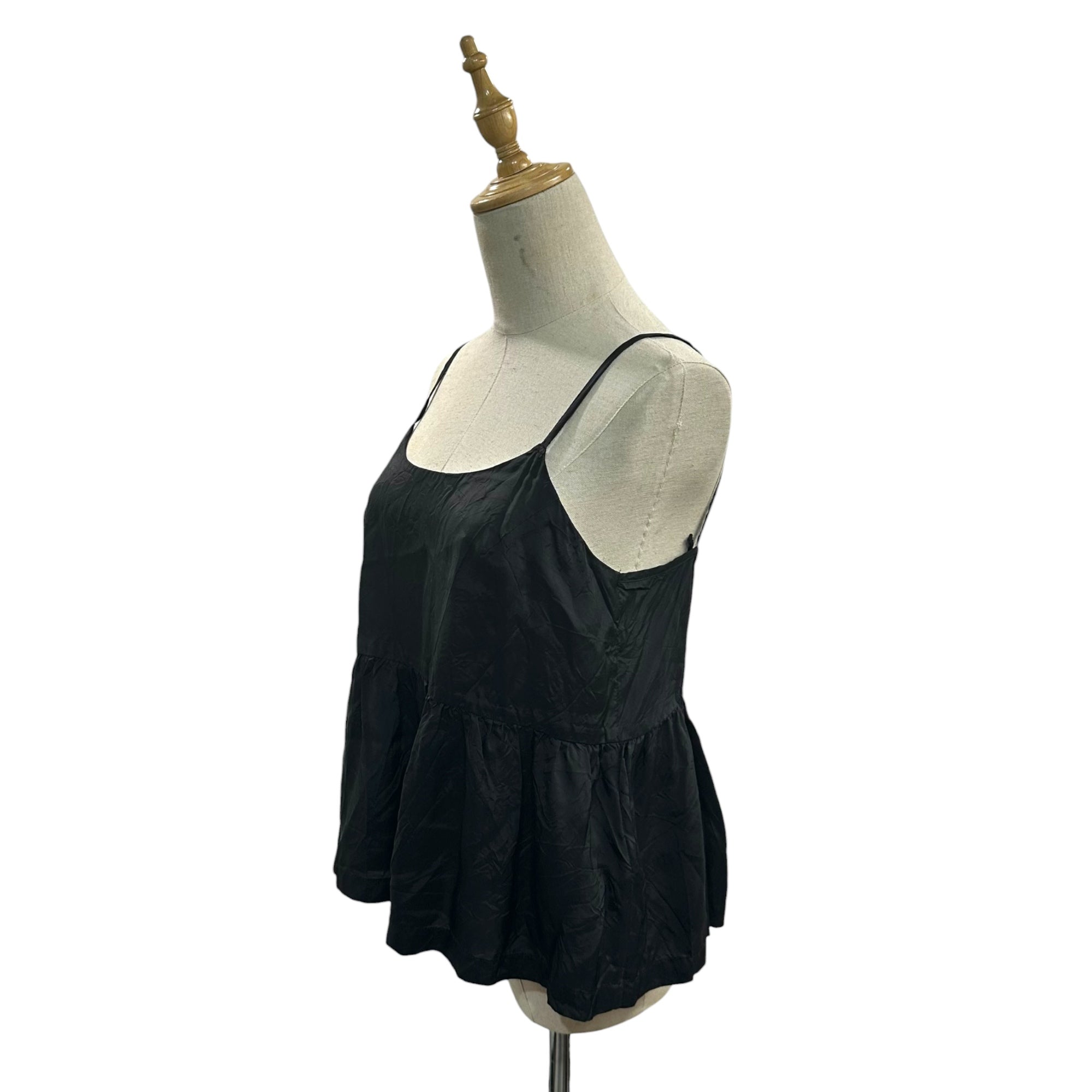 COMME des GARCONS COMME des GARCONS(コムデギャルソンコムデギャルソン) 2023SS Cupro Gathered Bustier キュプラ ギャザー ビスチェ RK-B024 M ブラック AD2022 フレア キャミソール