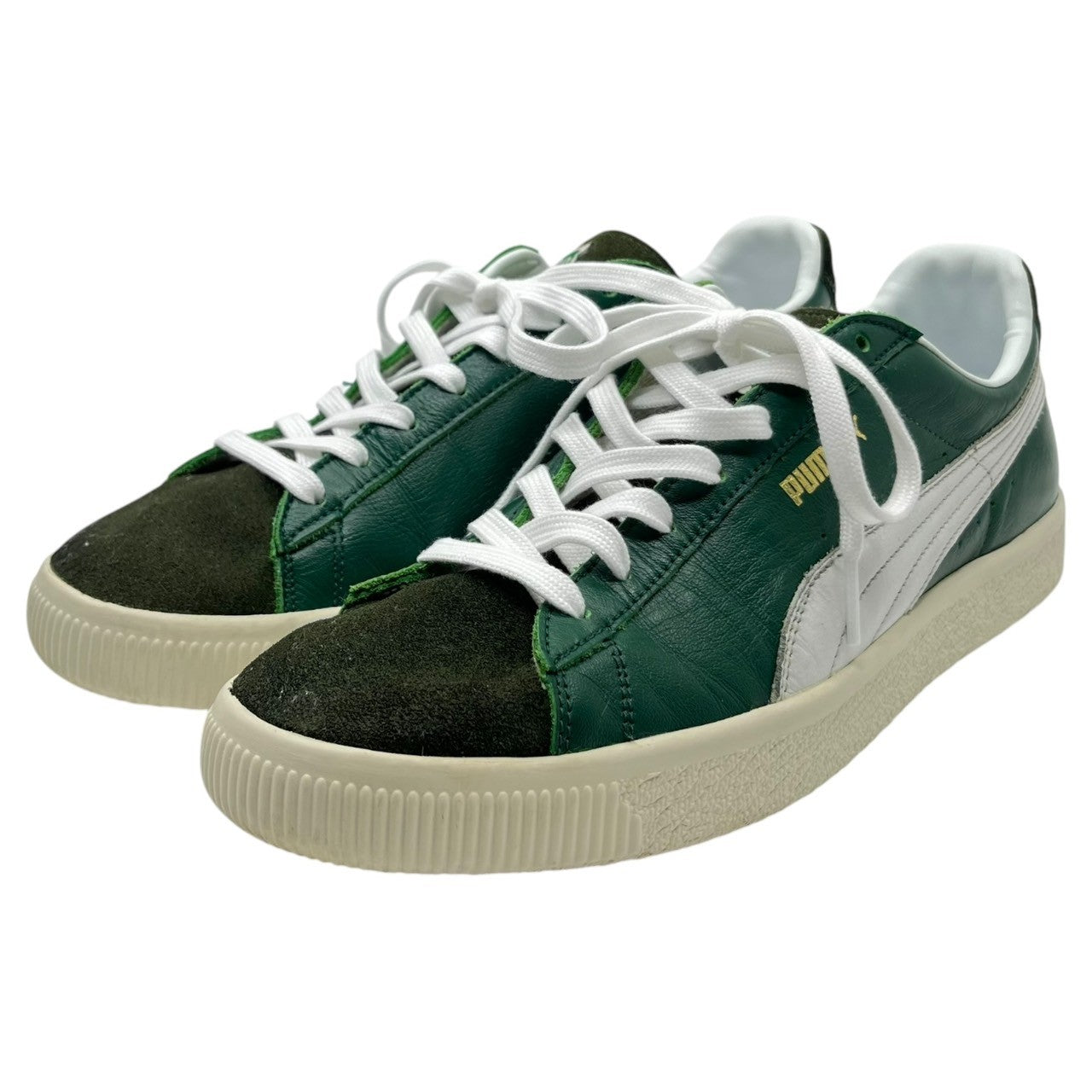 PUMA×ATMOS×SOMA(プーマ×アトモス×ソーマ) MADE IN JAPAN SUEDE VTG MIJ スウェード ローカット スニーカー  394682-01 26cm グリーン×ホワイト 箱付 コラボ