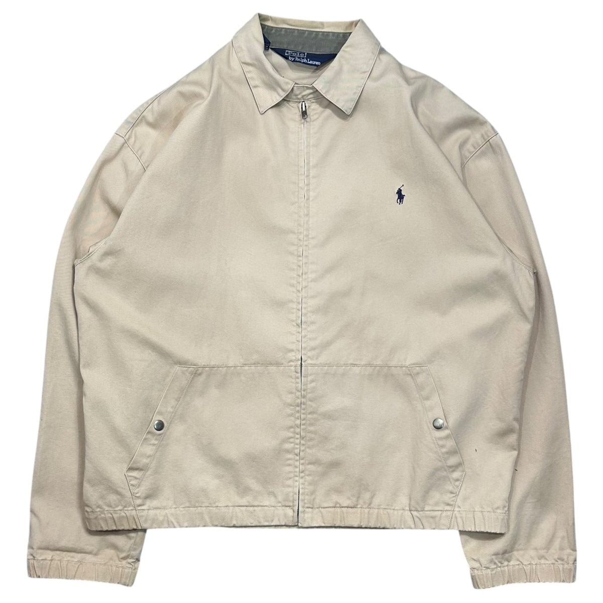 POLO RALPH LAUREN(ポロラルフローレン) 1980's〜1990's Harrington Jacket スイングトップ ジャケット M ベージュ 80年代～90年代 三角タグ ヴィンテージ