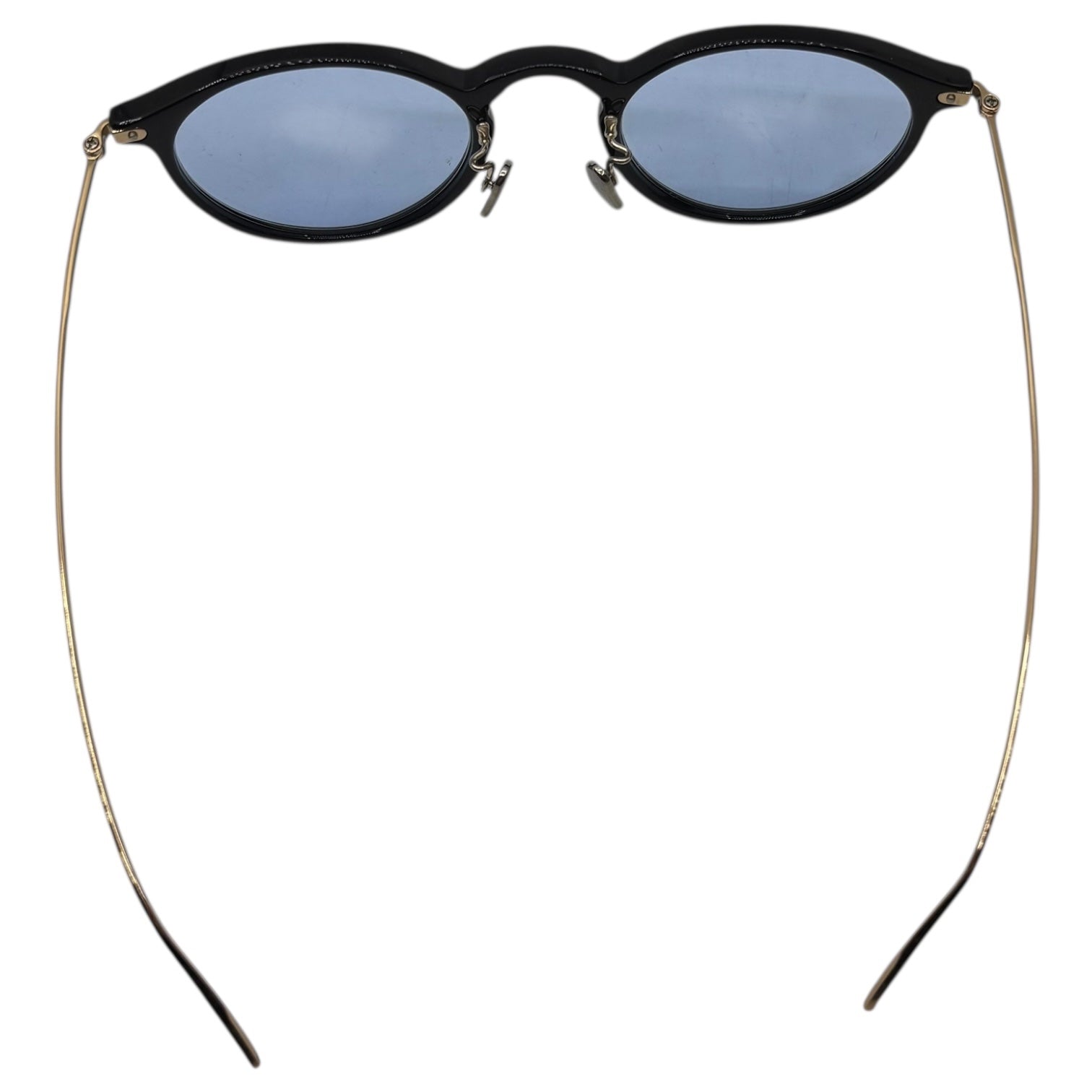 EYEVAN7285(アイヴァン7285) 411 Boston sunglasses - blue lenses ボストン サングラス ブルーレンズ 46 □ 22-145 ブラック×シルバー 1002 ケース付