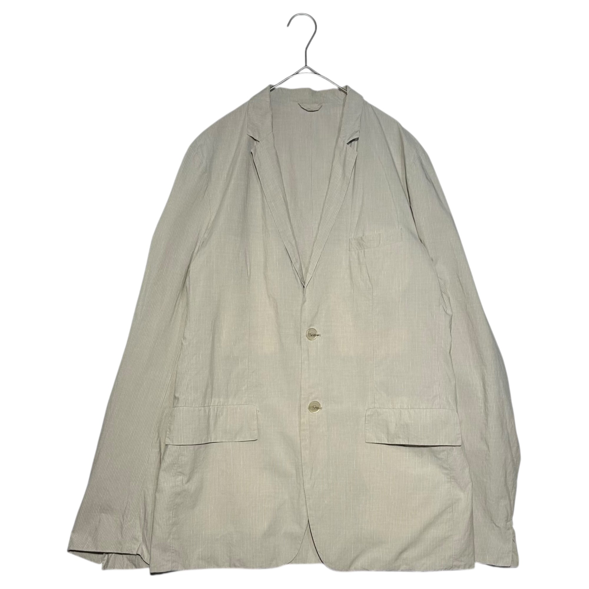 JIL SANDER(ジルサンダー) Cotton Linen Striped 2B Jacket コットン リネン ストライプ 2B ジャケット 150606 M255630 81 50(L程度) ベージュ