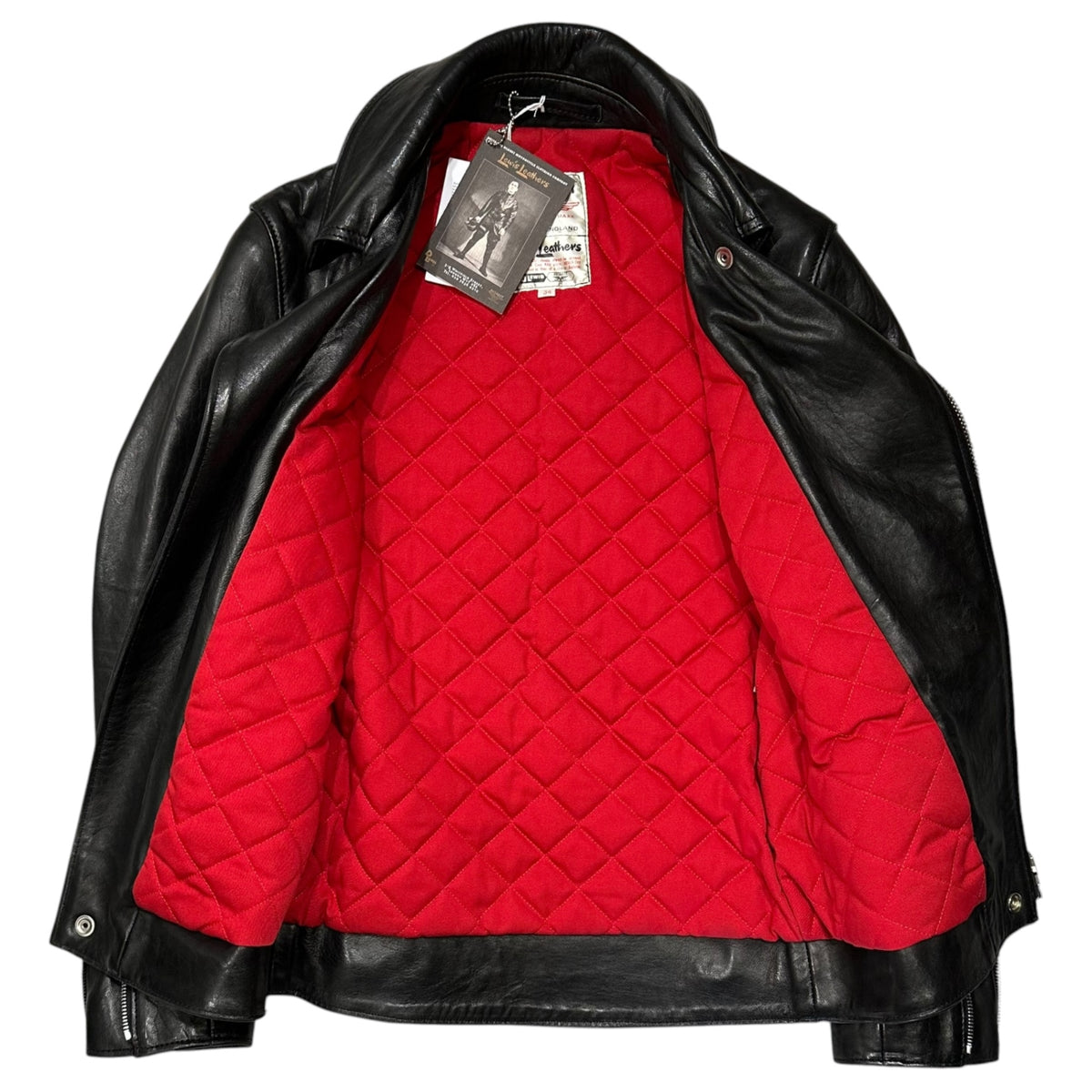 LEWIS Leathers(ルイスレザー) LIGHTNING TIGHT FIT ライトニング タイトフィット 402T 34 ブラック ダブル ライダース レザー ジャケット