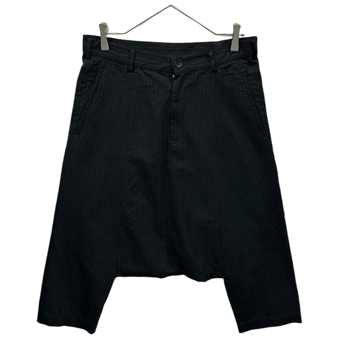 BLACK COMME des GARCONS(ブラックコムデギャルソン) 2011AW Dyed Striped Harem Shorts 染色加工 ストライプ サルエル ショーツ 1H-P008 XS ブラック AD2011 男性着用可能