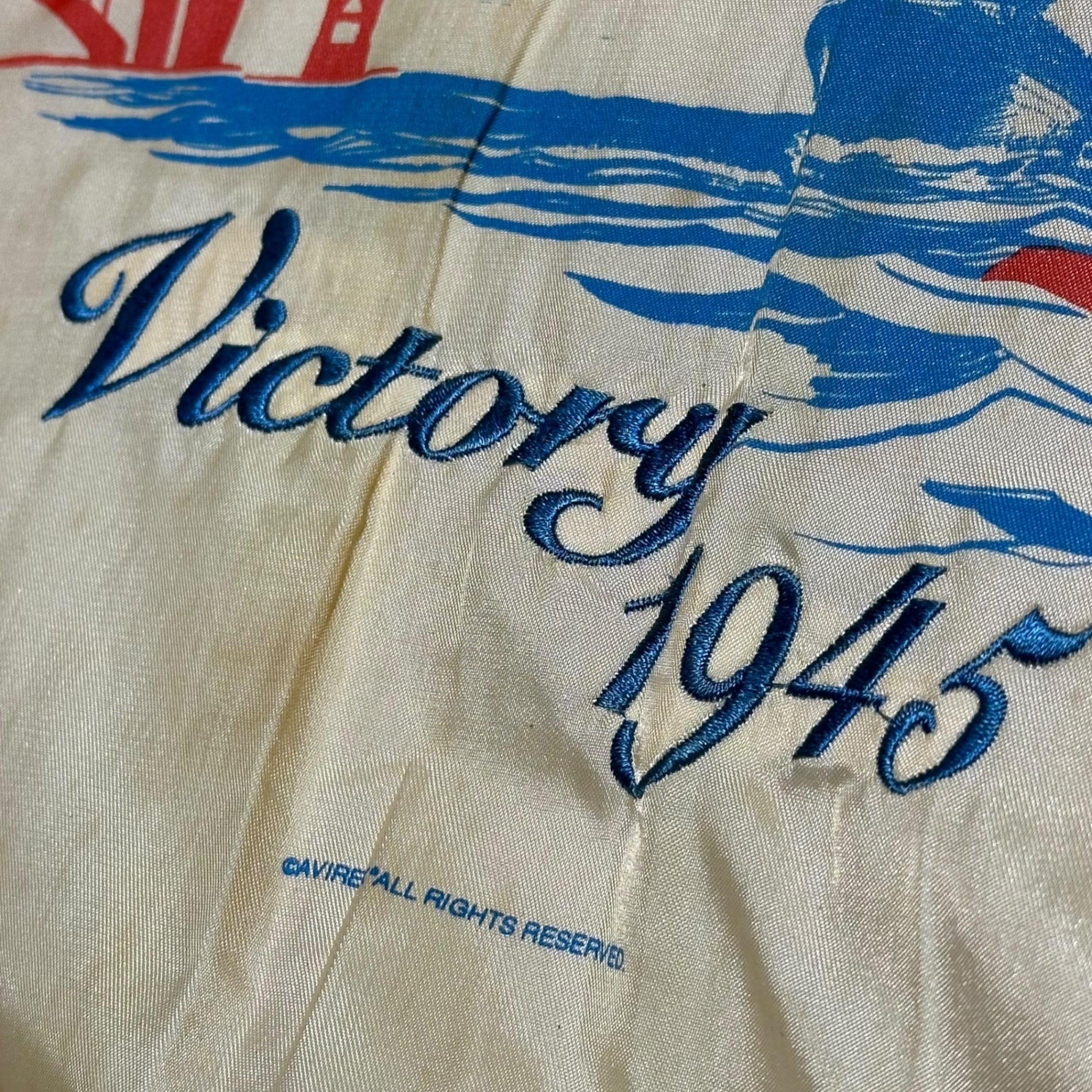 AVIREX(アヴィレックス) 90's A-2 LEATHER FLIGHT JACKET ガール バックペイント レザー フライト ジャケット L ブラウン 90年代 ヴィンテージ ミリタリー Victory 1945