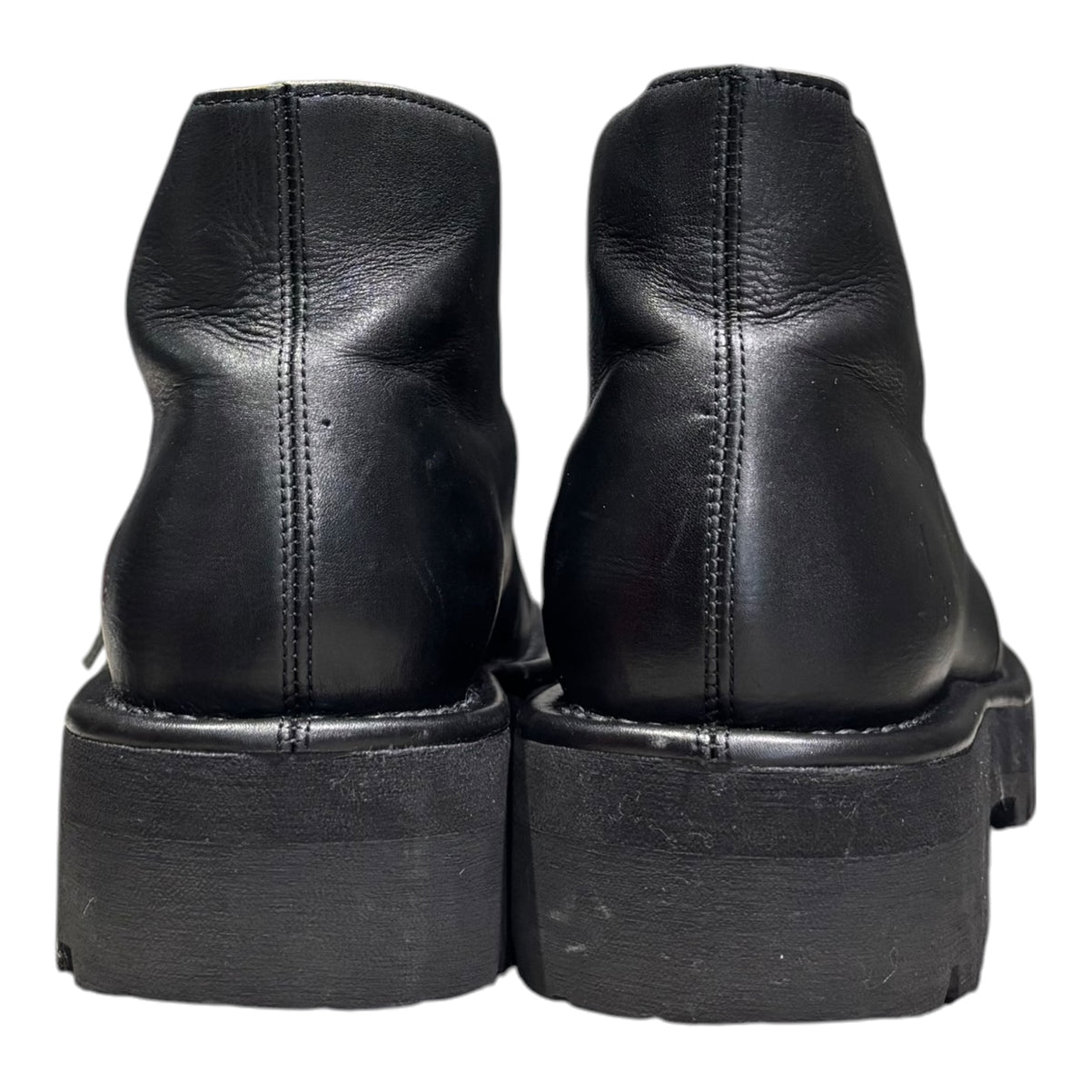 KIDS LOVE GAITE(キッズラブゲイト) INVISIBLE MOCCA - Black フロントジップ チャンキー ブーツ UK 7 1/2(26cm程度) ブラック レザー シューズ