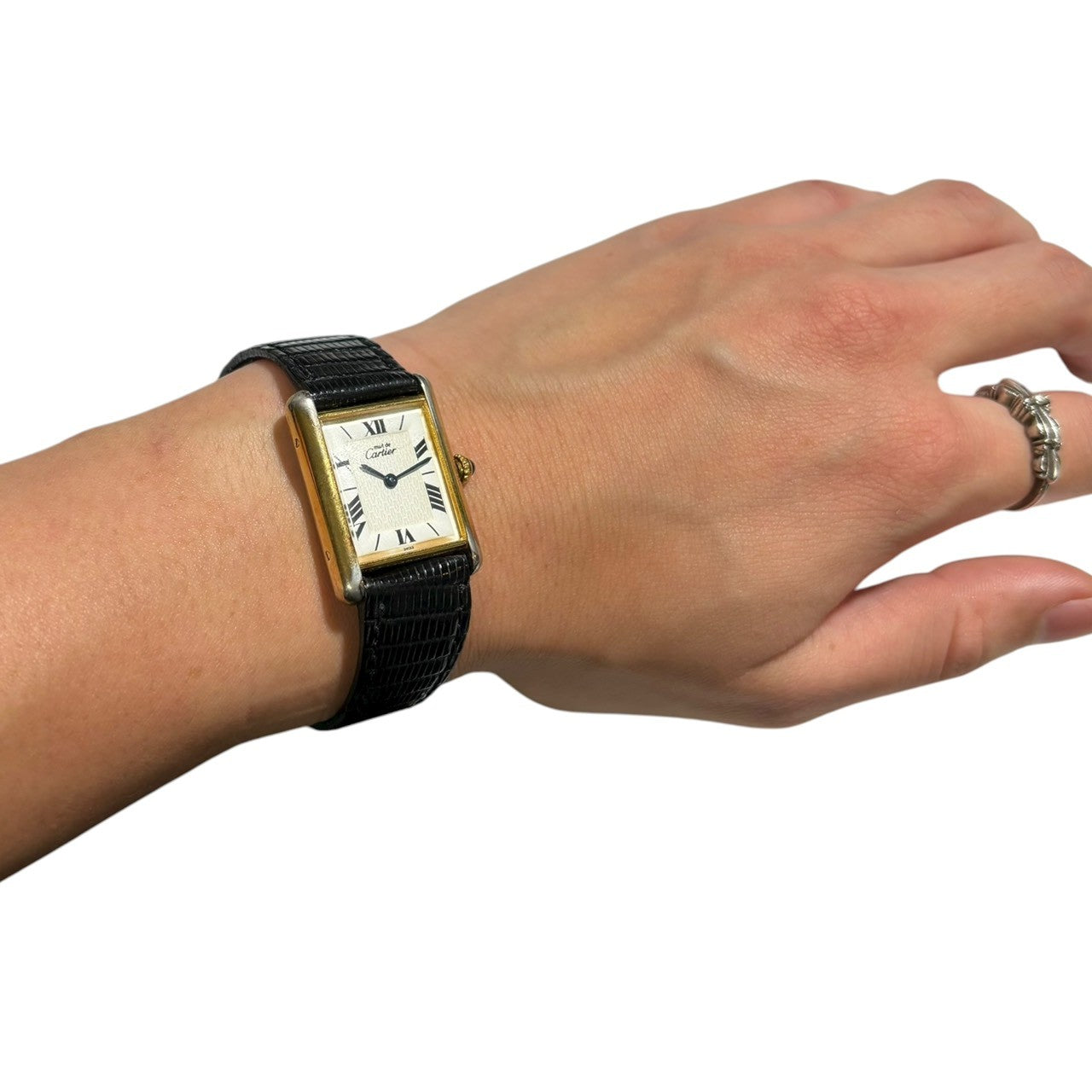 Cartier(カルティエ) 1996~1998's Vintage Must Tank LM ヴィンテージ マスト タンク LM 腕時計 Ref.1615 LM(23x30mm) ホワイト×ゴールド 90年代 90's CC13**** クオーツ