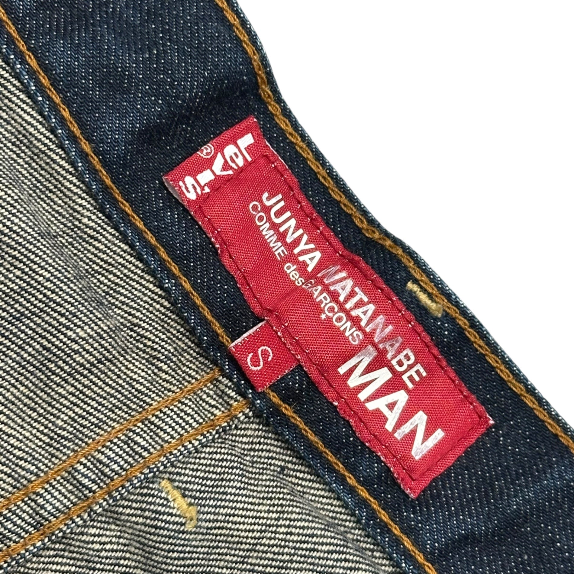 COMME des GARCONS JUNYA WATANABE MAN × Levi's(コムデギャルソンジュンヤワタナベマン × リーバイス) Embroidered Denim Pants 刺繍 デニム パンツ WG-P003 S インディゴ×パープル AD2002 00s アーカイブ