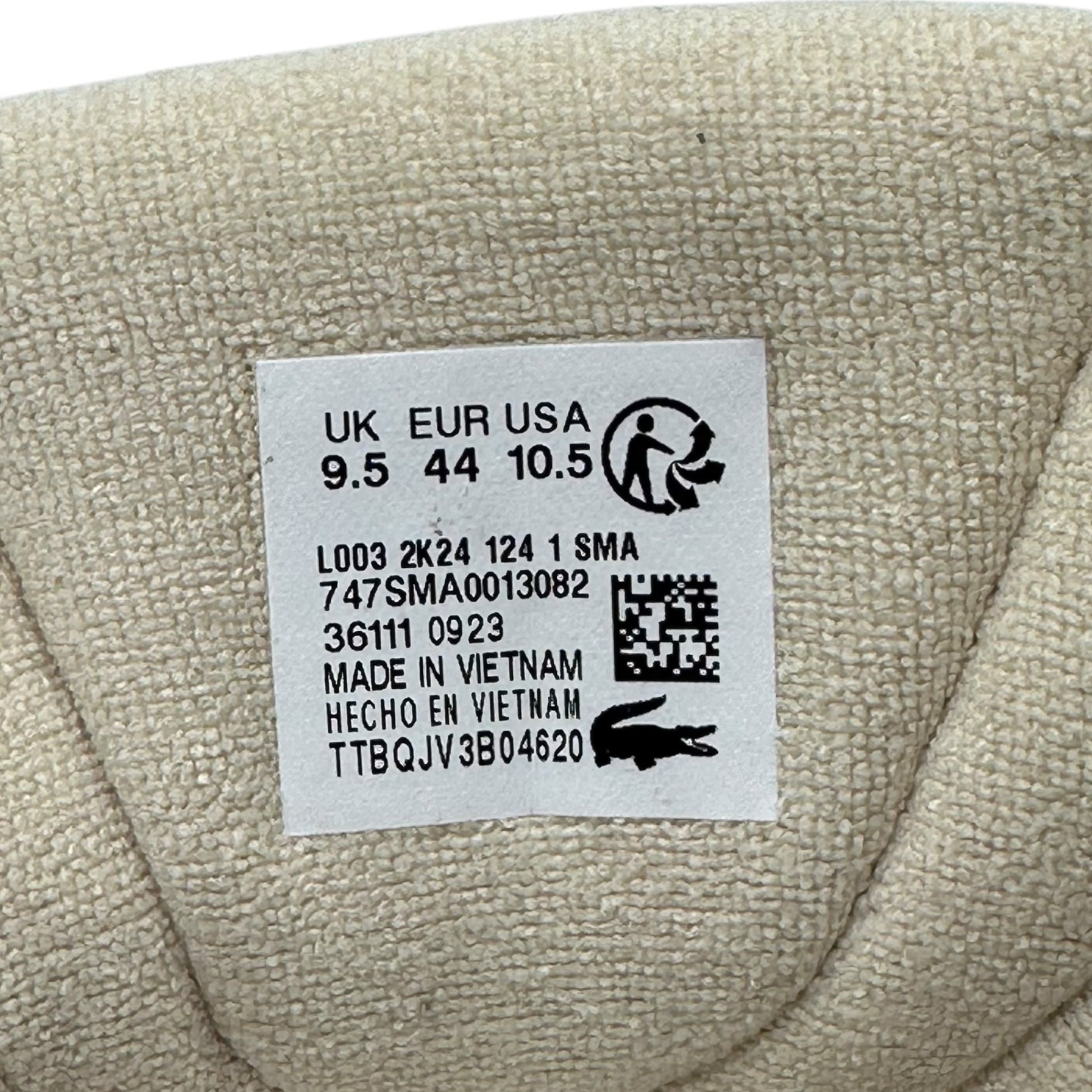 LACOSTE(ラコステ) L003 2K24 124 1 SFA ローカット スニーカー 747SMA0013082 27.5cm ホワイト×グリーン