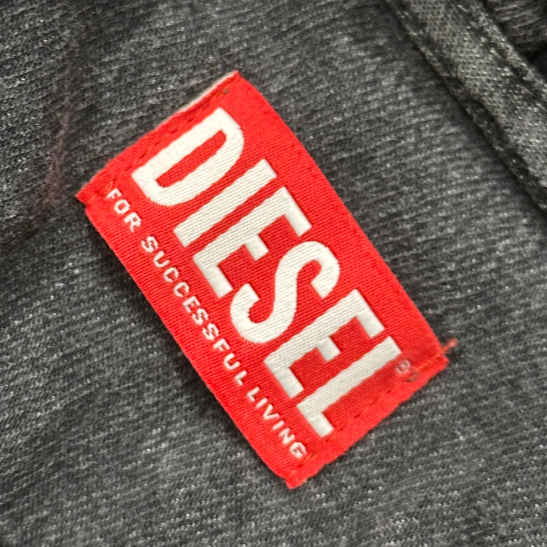 DIESEL(ディーゼル) D-UM-RIB-NE ウォッシュド加工 プルオーバー パーカー S ブラック