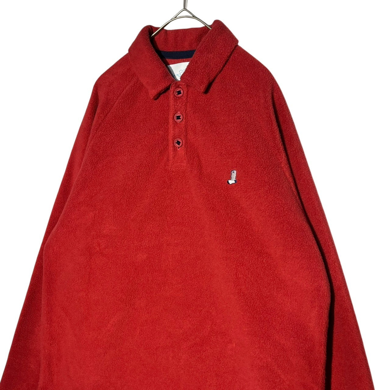 WHIMSY(ウィムジー) 22AW FLEECE RAGLAN POLO SHIRT フリース ラグラン ポロシャツ WMS-22AW-008 M レッド