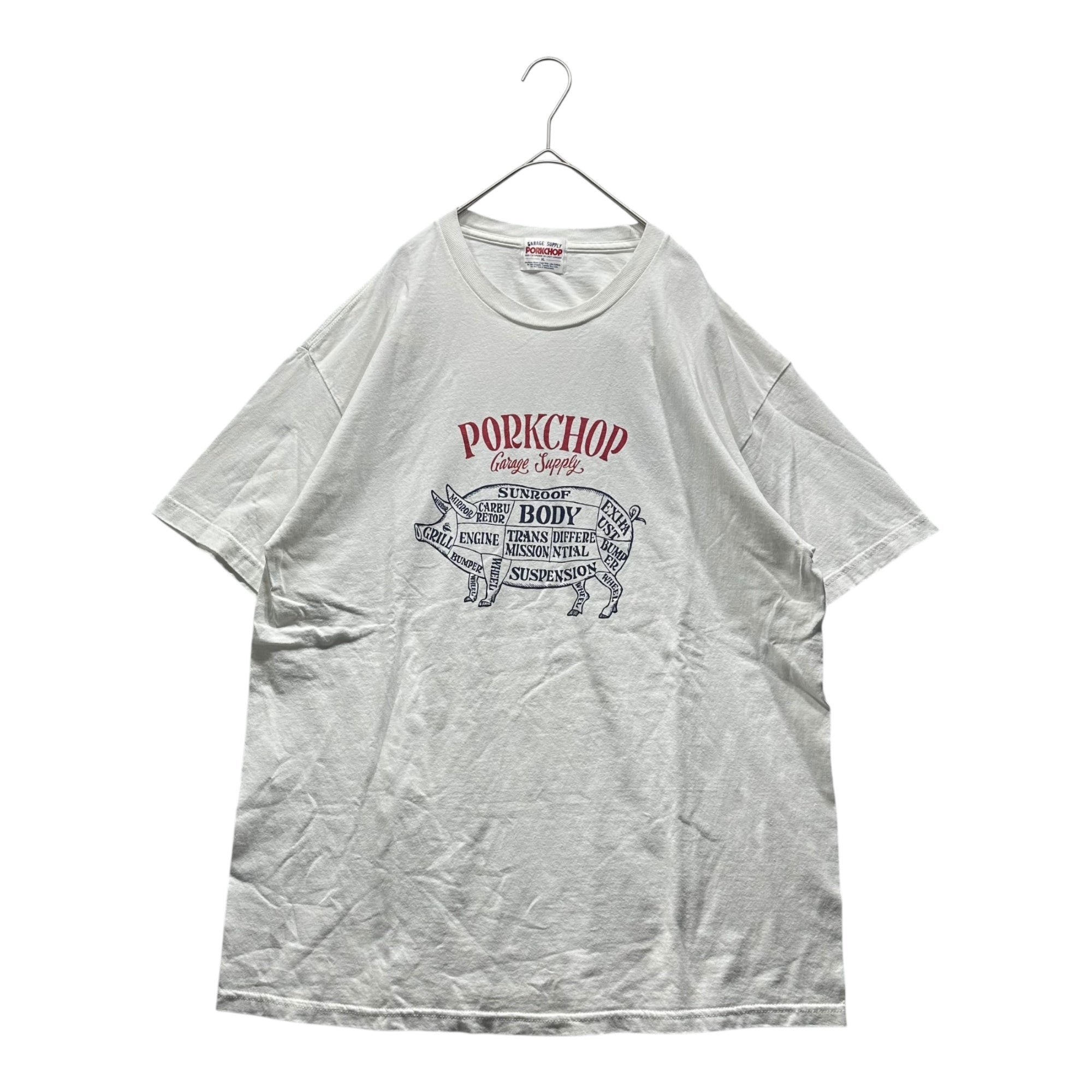 PORKCHOP GARAGE SUPPLY(ポークチョップ ガレージ サプライ) Icon Logo Print T-Shirt アイコン ロゴ プリント Tシャツ XL ホワイト