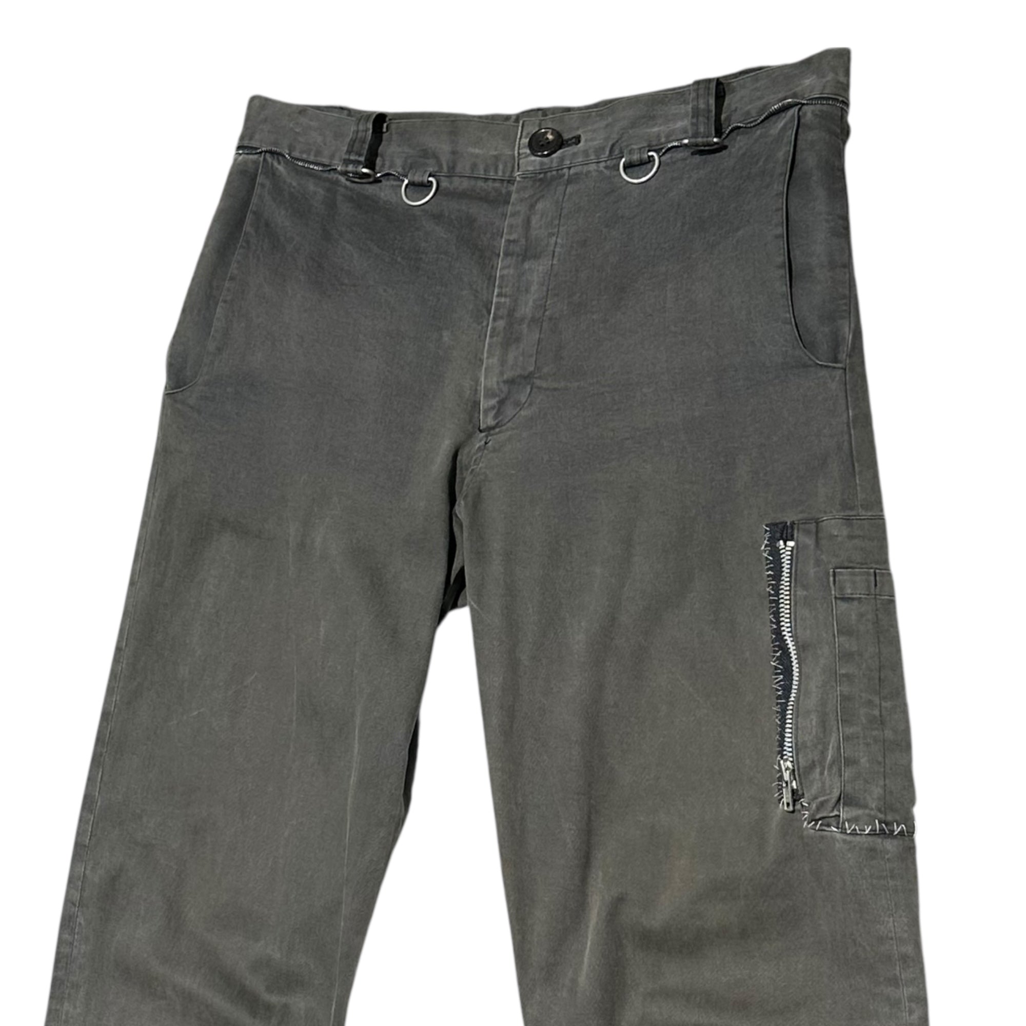 UNDERCOVERISM(アンダーカバイズム) SCAB Period Crust Damaged Cargo Gimmick Pockets Straight Pants SCAB期 クラスト ダメージ加工 カーゴ ギミックポケット ストレート パンツ  M259 M ブラック×レッド×ブルー