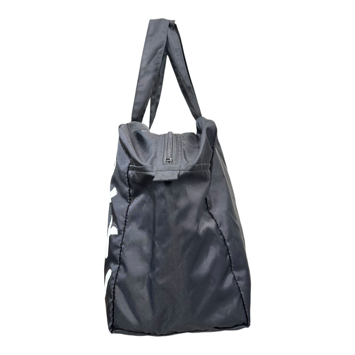 COMME des GARCONS(コムデギャルソン) 2021SS Nylon tote bag with message graphic print メッセージ グラフィック プリント ナイロン トートバッグ OE-K 221 ブラック×ホワイト Believe in a better tomorrow