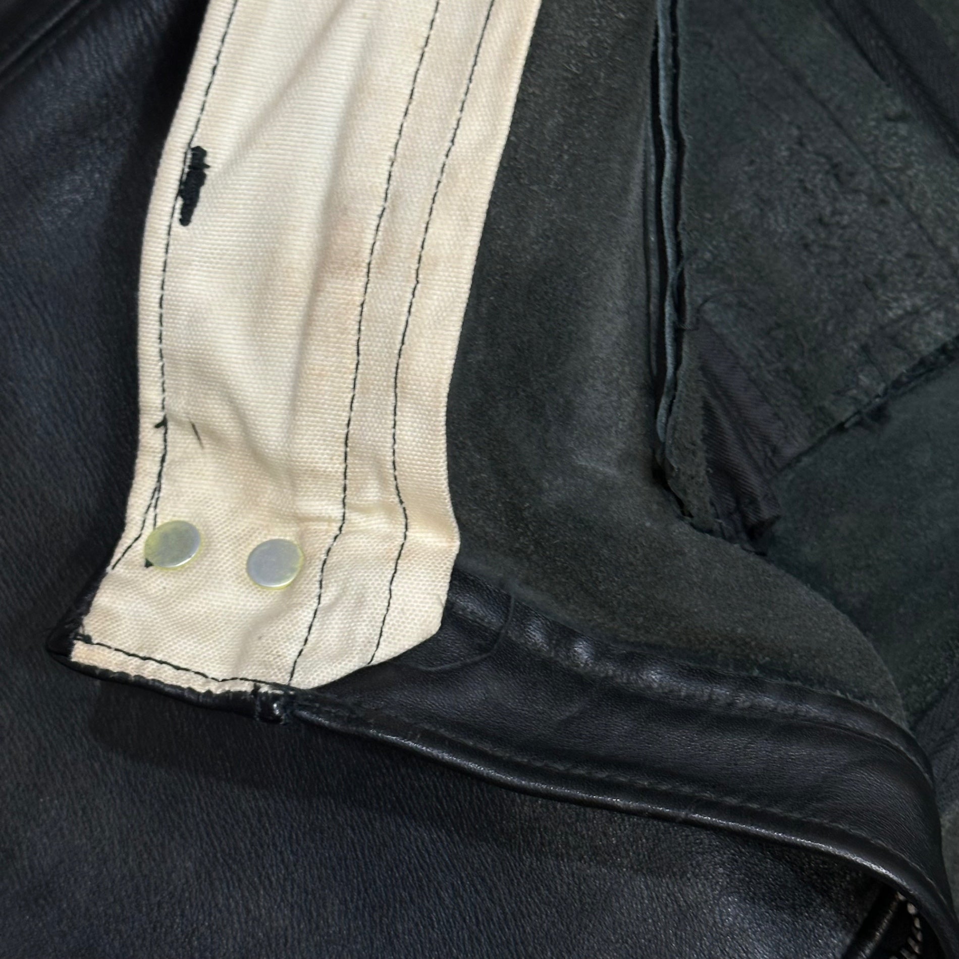 VINTAGE(ヴィンテージ) TALON Zip 3-Pocket Leather Biker Pants 3ポケット レザー バイカー パンツ 32 ブラック