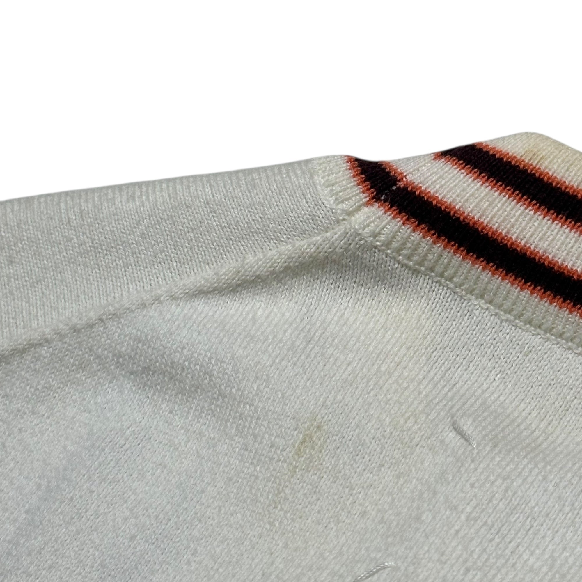 MAISON MARGIELA(メゾンマルジェラ) 16SS Destroy Sheer Cotton Knit デストロイ シアー コットン ニット S50HA0626 M ホワイト ダメージ加工