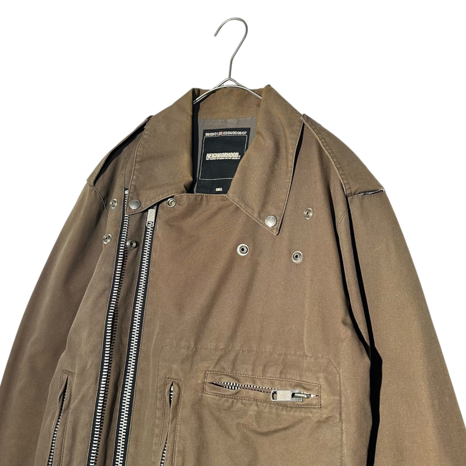 NEIGHBORHOOD(ネイバーフッド) 02SS Archive Cotton Rider Jacket アーカイブ コットン ライダース ジャケット S カーキ
