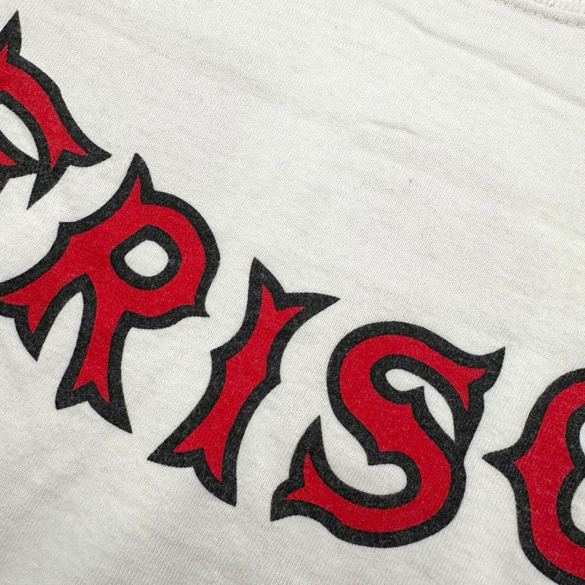 415 Clothing(415クロージング) OLD FRISCO Print T-Shirt オールド フリスコ プリント Tシャツ L ホワイト×レッド 著名人 着用品