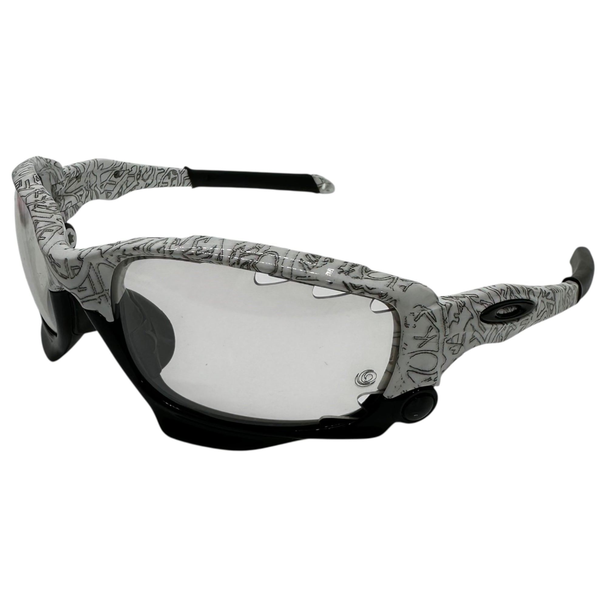 OAKLEY(オークリー) RACING JACKET White Black Ghost Text レーシング ジャケット サングラス ホワイト×ブラック USA製