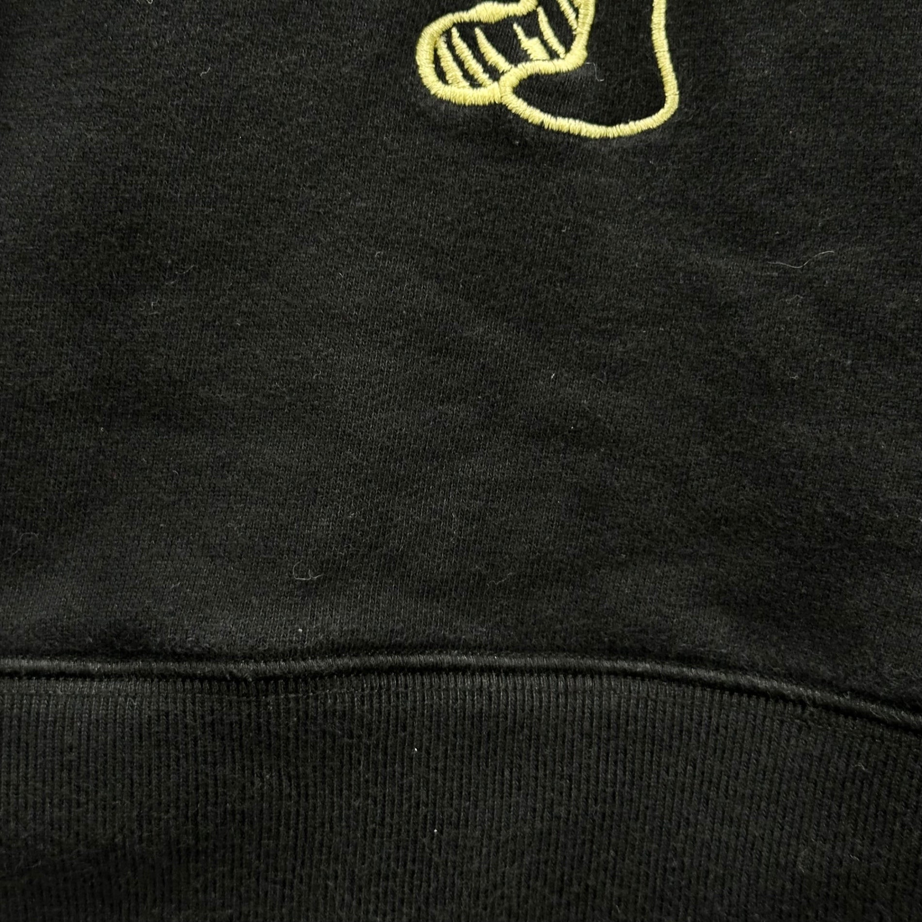 Richardson(リチャードソン) Logo-Stitched Crew-Neck Sweatshirt ロゴ ステッチ クルーネック スウェット M ブラック 海外通販サイト購入品