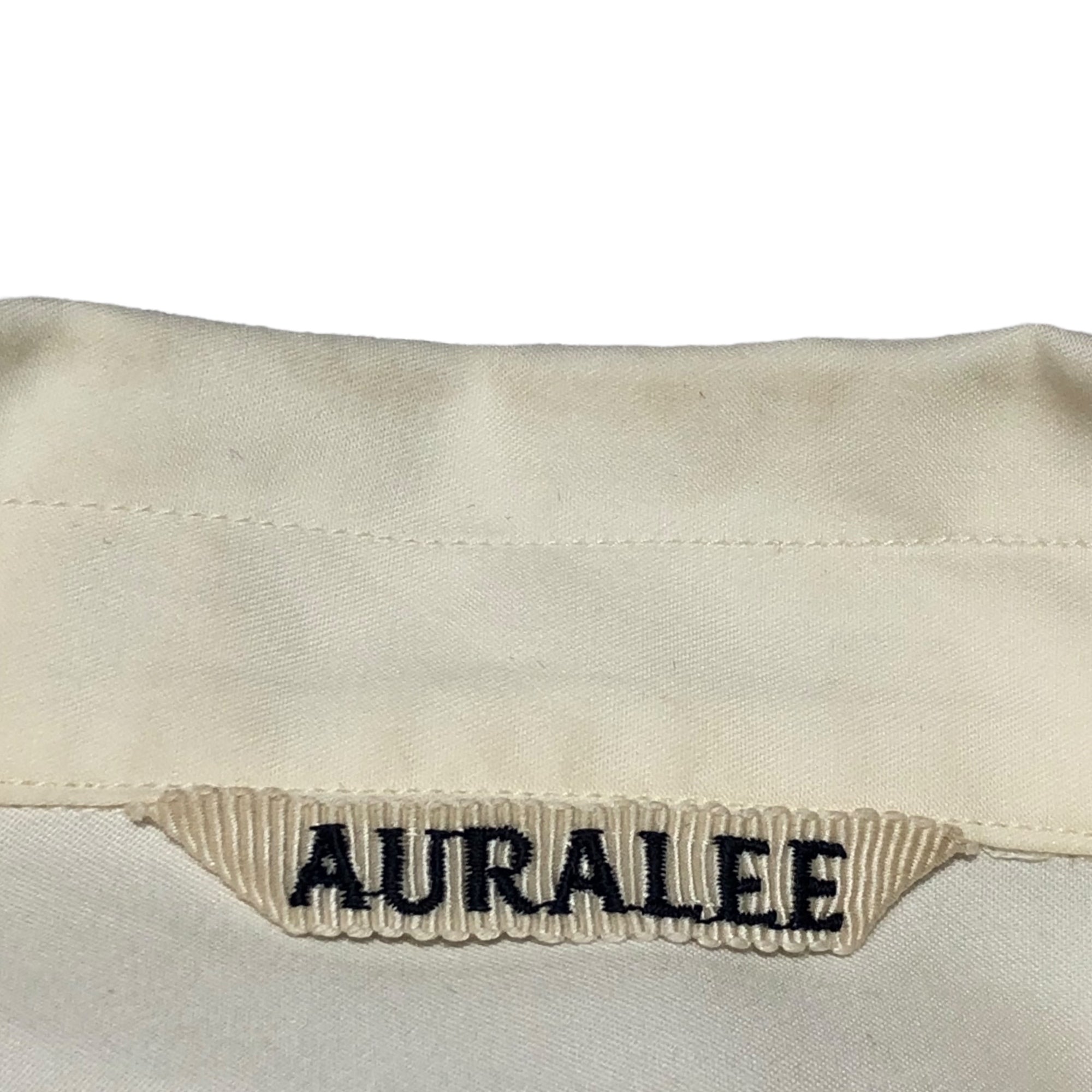 AURALEE(オーラリー) 21AW WASHED FINX TWILL BIG SHIRTS ウォッシュド フィンテック ツイル ビッグ シャツ AOOS03TN 3(L程度) クリーム(オフホワイト) オーバーサイズ 長袖