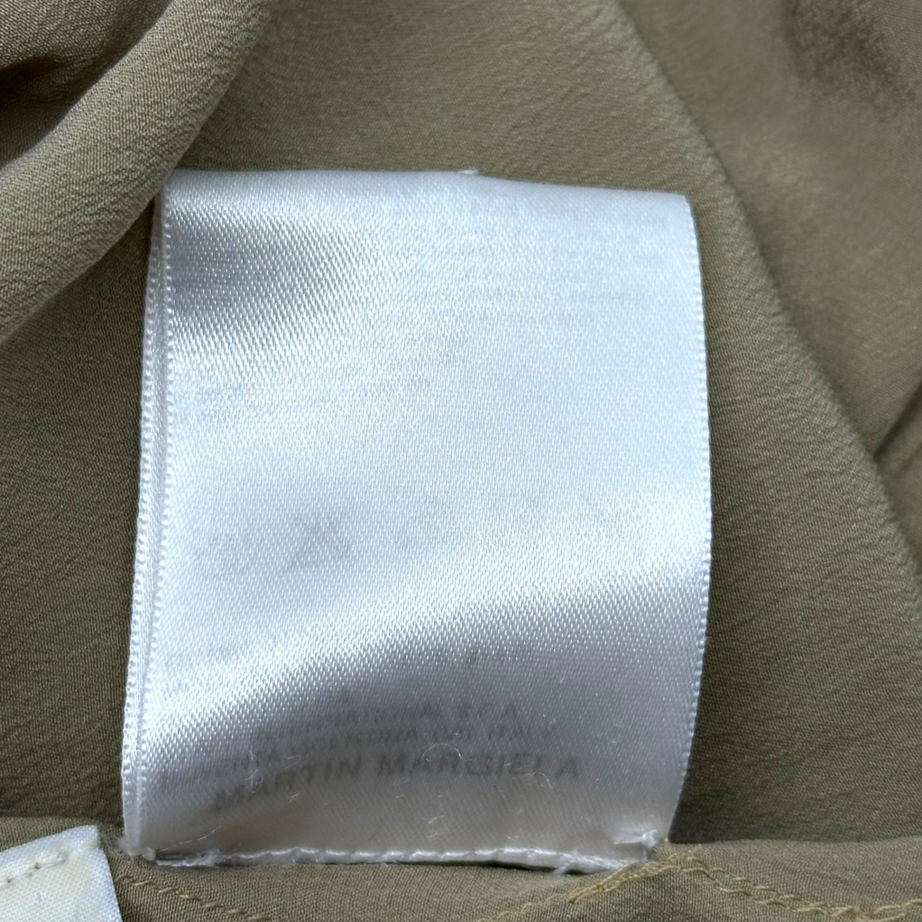 Maison Martin Margiela(メゾン マルタンマルジェラ) 00's Sleeveless Silk Dress Dress ノースリーブ シルク ドレス ワンピース カーキ ここのえ期 アーカイブ