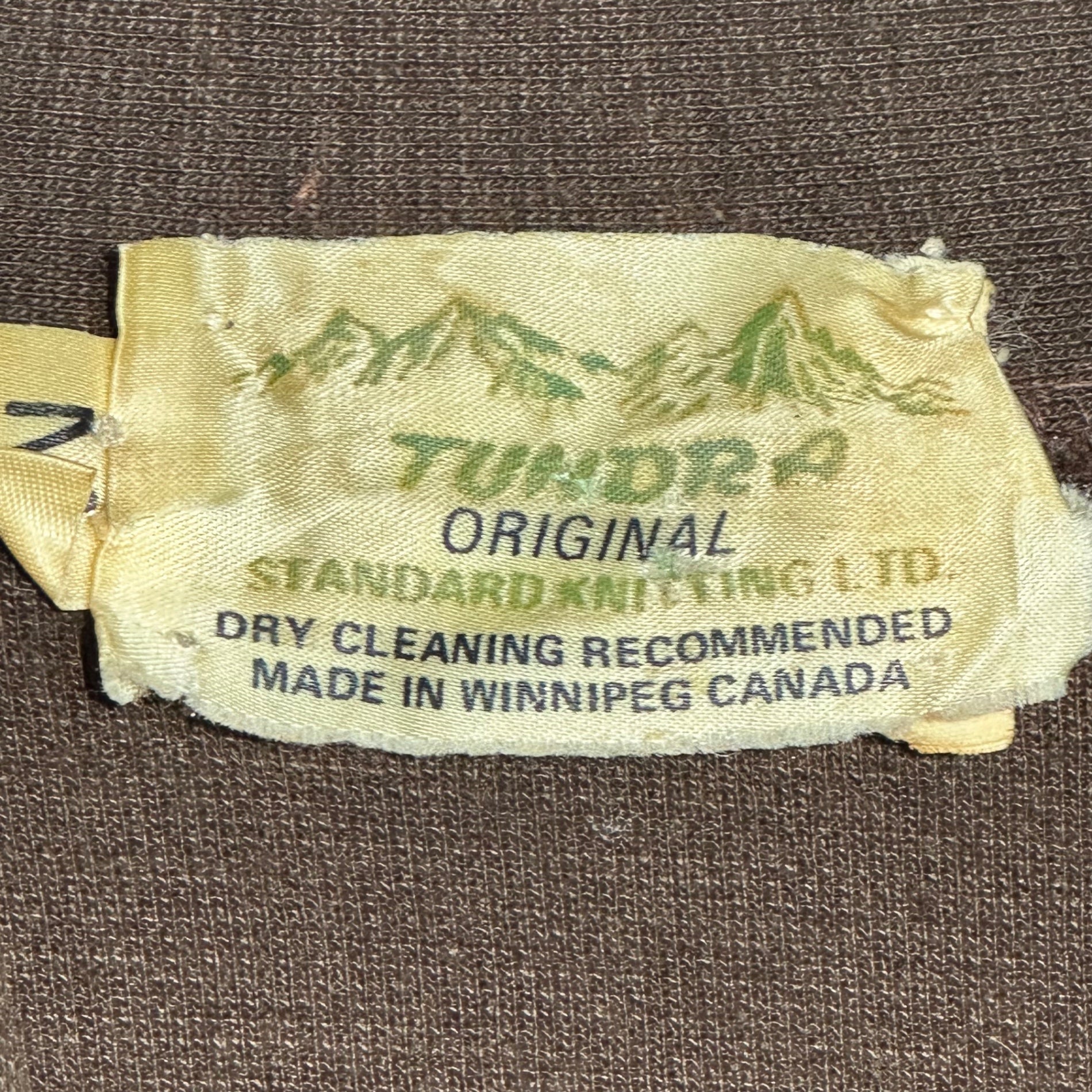 TUNDRA(ツンドラ) 70’s Suede-trim Knit Shirt Jacket スウェード 切替 ニット シャツ ジャケット M ブラウン 70年代 ヴィンテージ