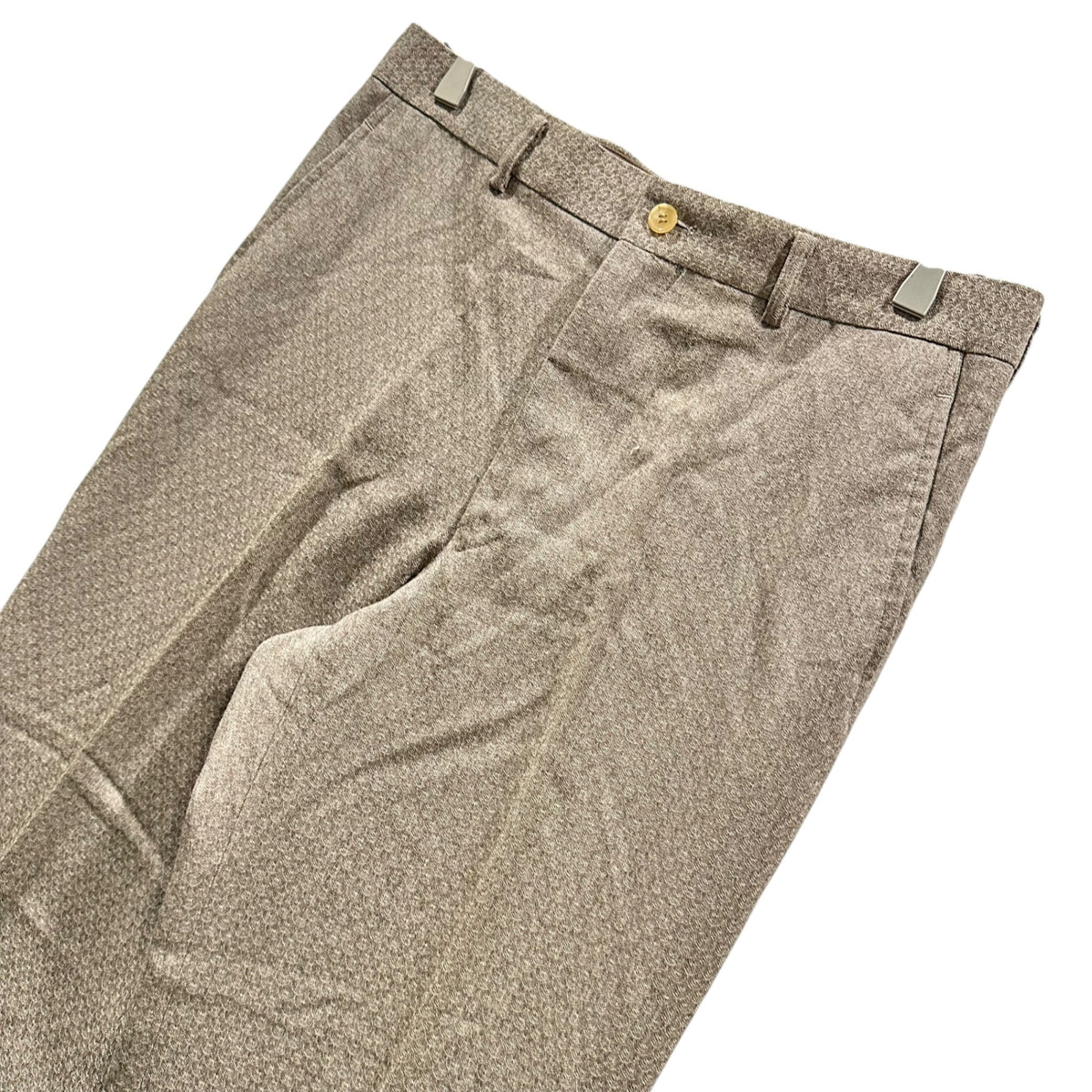 COMME des GARCONS HOMME PLUS(コムデギャルソンオムプリュス) 2001AW Scale-Patterned Straight-Leg Wool Slacks 鱗柄 ストレート ウール スラックス PC-P004 M ベージュ AD2001 00s アーカイブ Looking at different world サイケ期 ジャガード