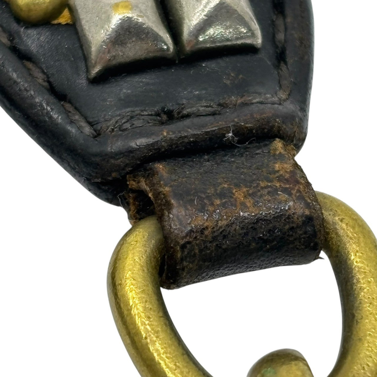 CALEE(キャリー) Brass Star Studs Wallet Chain ブラス スター スタッズ ウォレット チェーン ゴールド×ブラウン