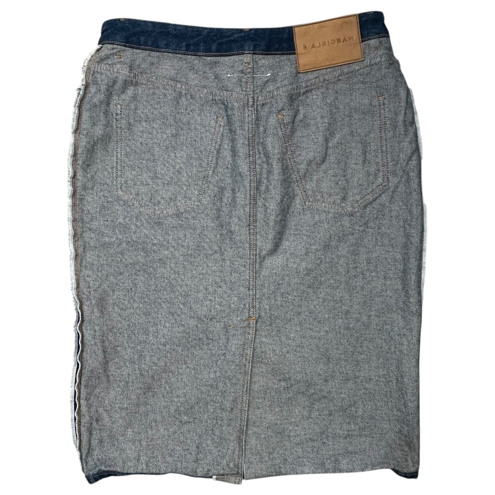 MM6 Maison Margiela(エムエムシックス) 2021AW Inside-Out Denim Skirt インサイドアウト デニム スカート S62MA0068 46 インディゴ