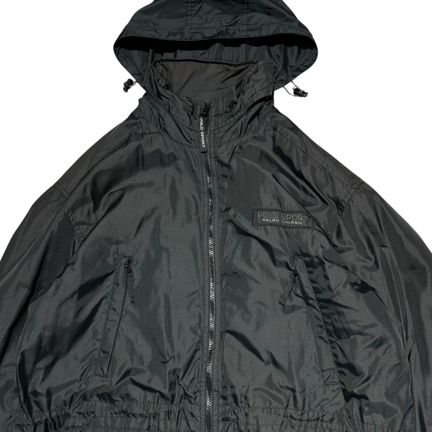 POLO SPORT(ポロスポーツ) 90's Logo Patch Mountain Parka ロゴ ワッペン マウンテンパーカー 2534-7703 L ブラック 90年代 ヴィンテージ ナイガイ