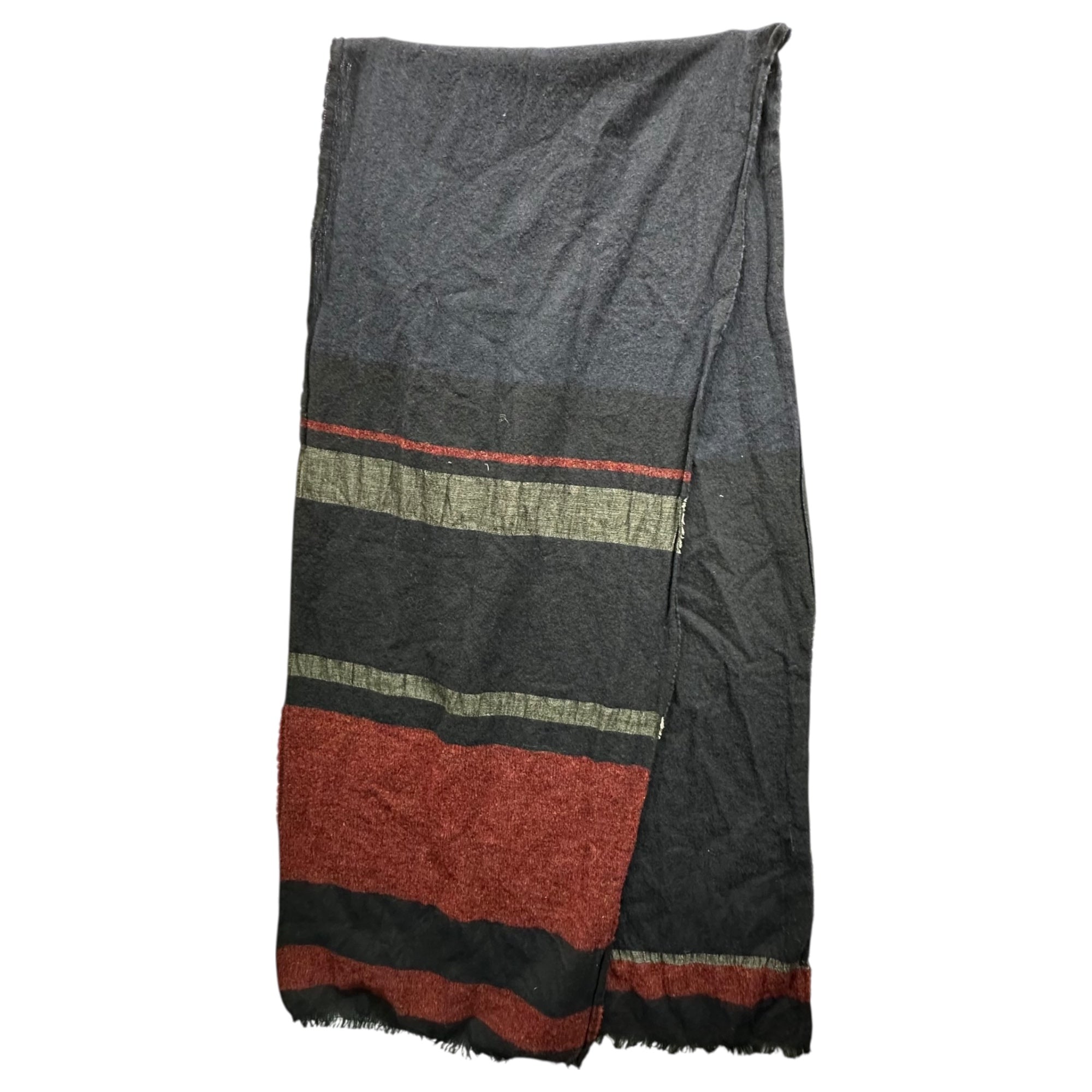 STILL BY HAND(スティルバイハンド) Switch Wool Scarf 切替 ウール マフラー ネイビー×ボルドー