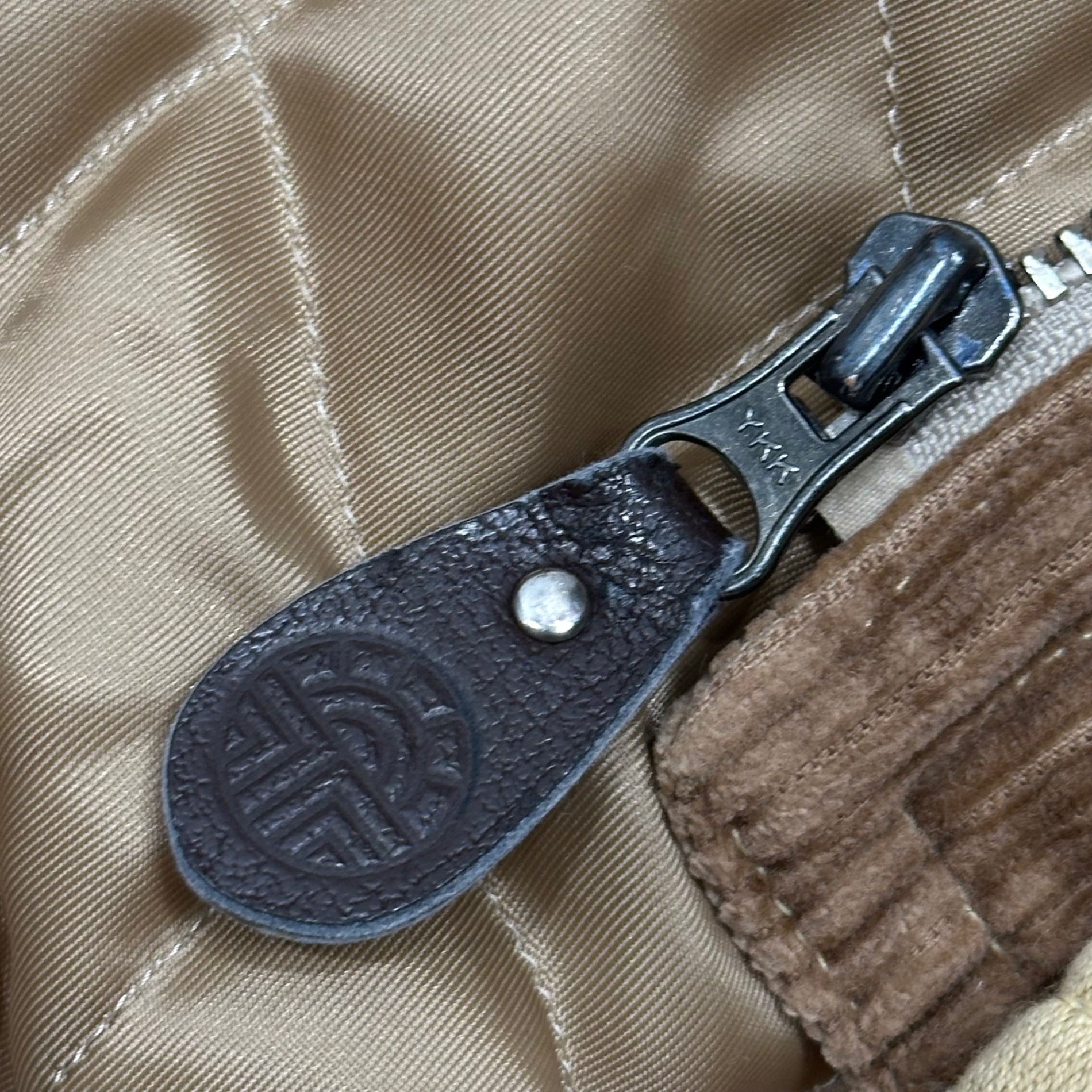 LOUIS FERAUD(ルイフェロー) 1990's Archive corduroy Fireman Jacket アーカイブ コーデュロイ 切替 ファイヤーマン ジャケット 表記無(L程度) イエロー×ブラウン 推定90年代