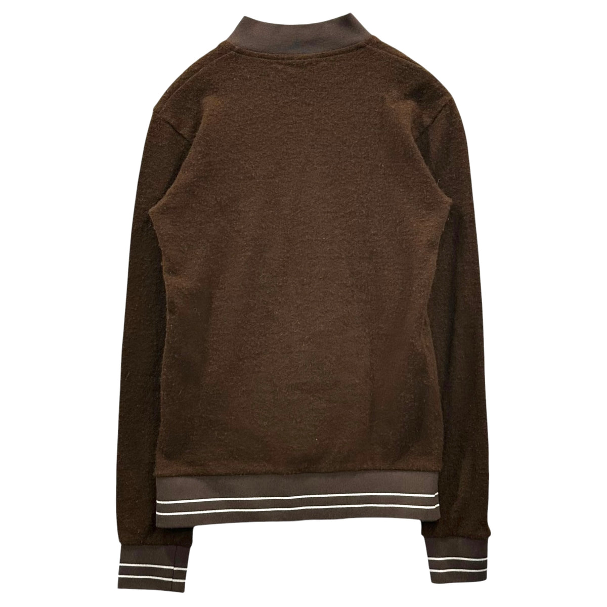 robe de chambre COMME des GARCONS(ローブドシャンブルコムデギャルソン) 1999AW Dye-Through Zip-Up Wool Track Jacket 製品染め ジップアップ ウール トラック ジャケット RT-040380 FREE ブラウン AD1999