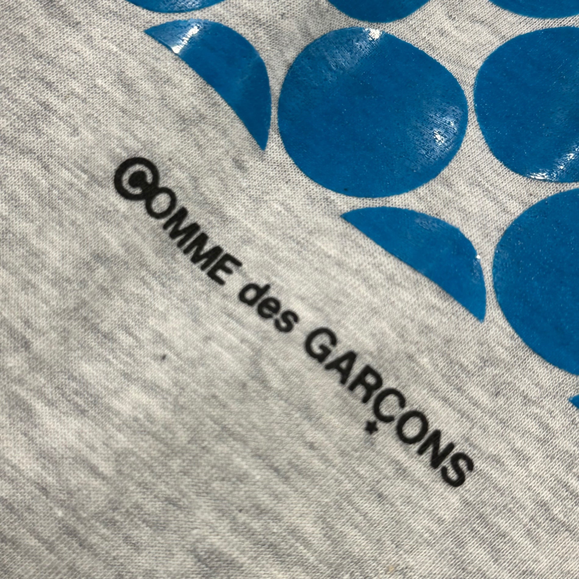 COMME des GARCONS(コムデギャルソン) 1999AW Polka-dot S/S T-shirt ドット デザイン 半袖 Tシャツ KT-910010 表記無(M程度) ネイビー×ブルー AD1999 青山限定