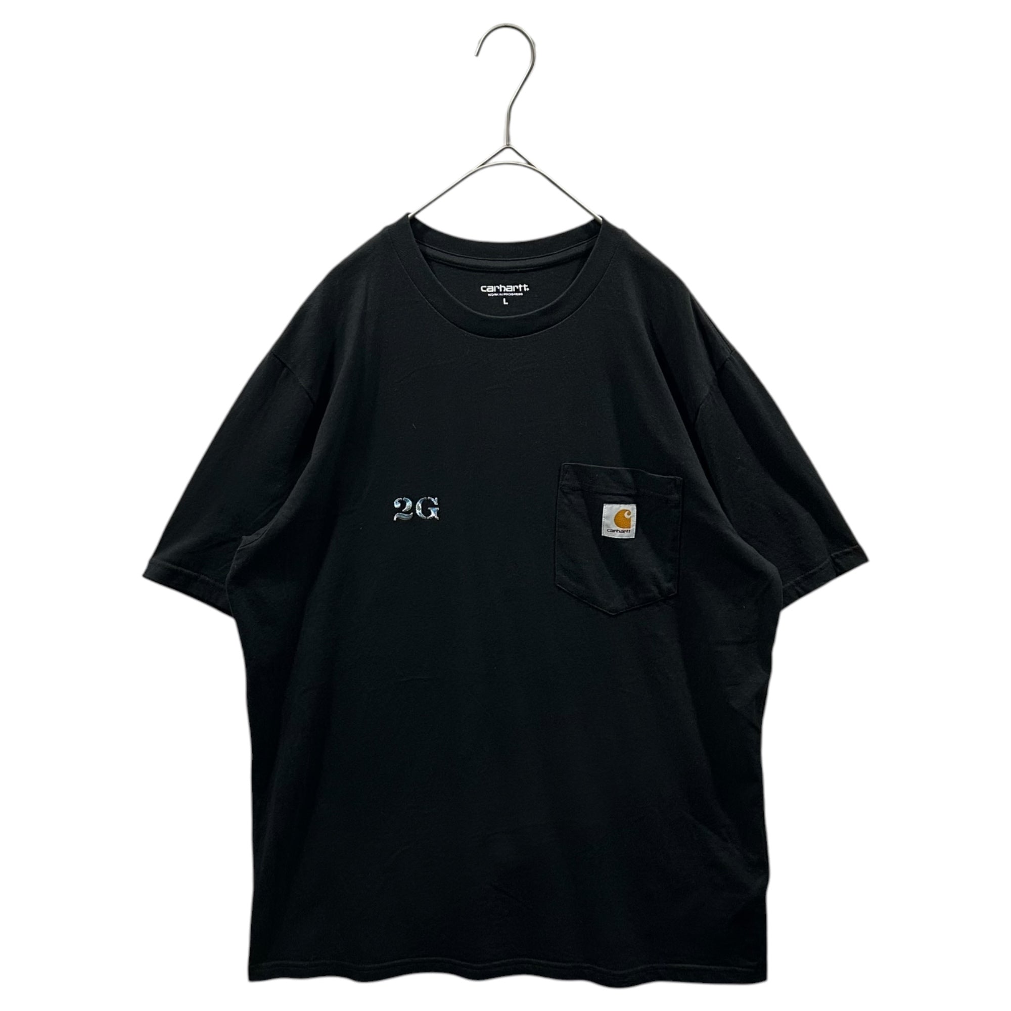 carhartt WIP ×2G (カーハートウィップ×2G) 2020SS S/S POCKET T-SHIRT 半袖 Tシャツ L ブラック 2G限定販売 空山基デザイン ロゴ