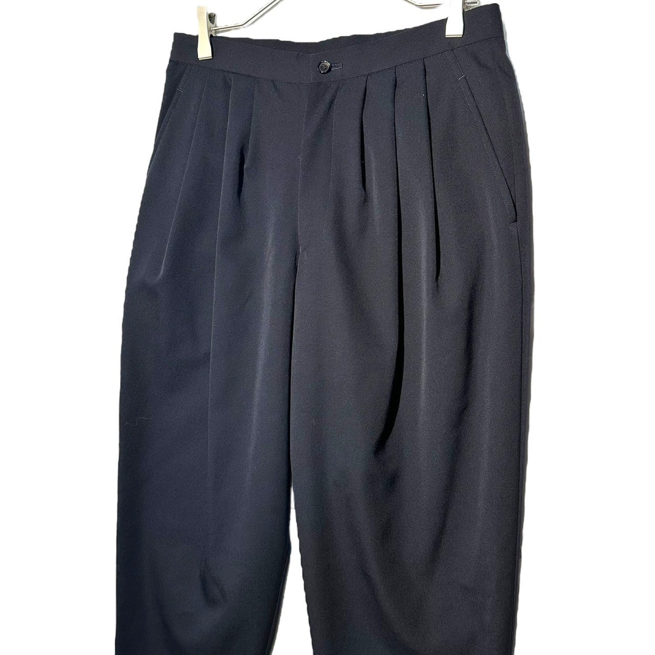 COMME des GARCONS COMME des GARCONS(コムデギャルソンコムデギャルソン) 16SS 3-Tuck Wool Gabardine Tapered Slacks 3タック ウールギャバジン テーパード スラックス NQ-P002 M ネイビー AD2015