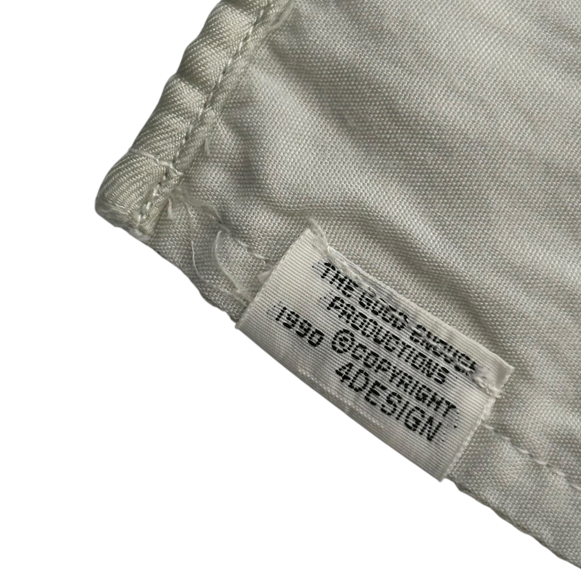 GOODENOUGH(グッドイナフ) 1991's Silk Argyle Oversized Shirt シルク アーガイル ビッグ シャツ 表記消(XL程度) ホワイト×ライトブルー 90年代 90's ダイア パジャマ ヴィンテージ アーカイブ