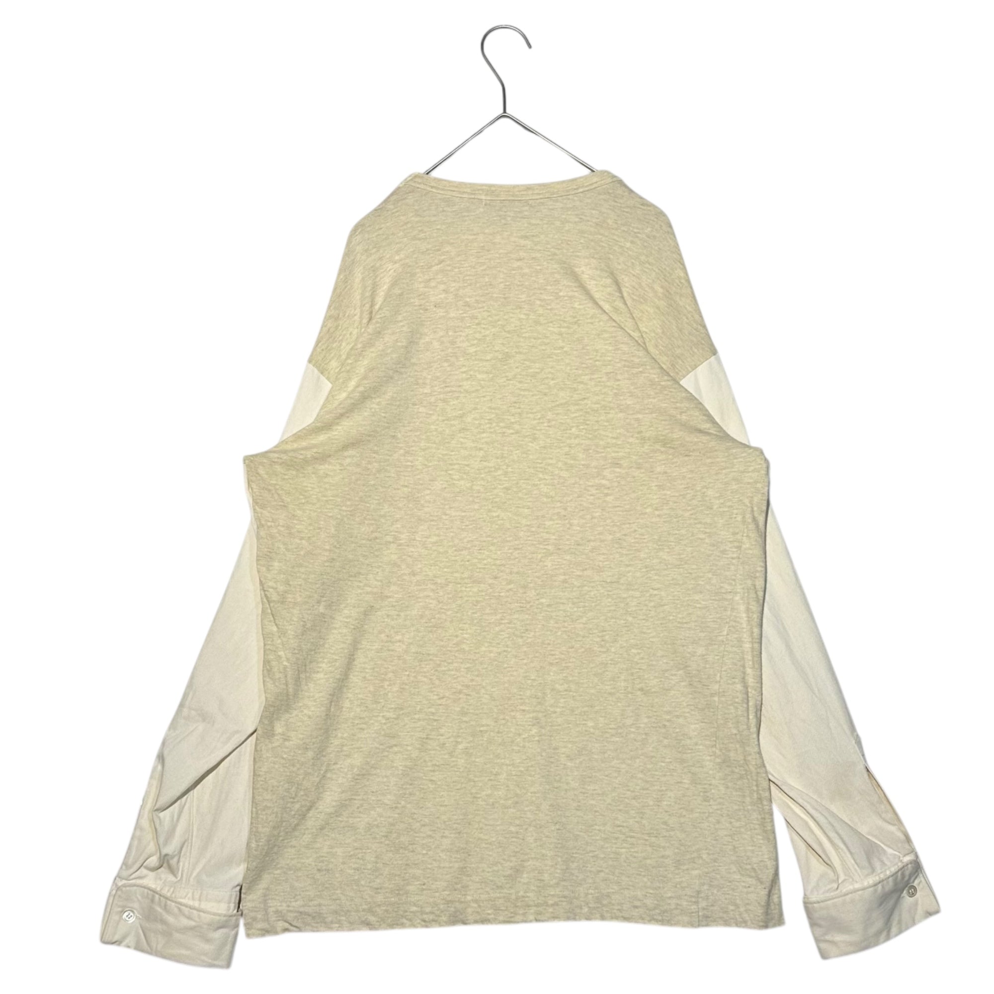 COMME des GARCONS HOMME(コムデギャルソンオム) 80's Shirt Sleeve Long Sleeve Pullover 80年代 シャツ スリーブ 長袖 プルオーバー HT-040060 FREE アイボリー