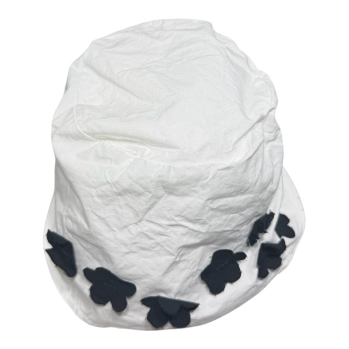 SCHA(シャ) Floral-Corsage Cotton Hat 花 コサージュ コットン ハット ART#1908 FREE ホワイト×ブラック ドーバーストリートマーケット取扱