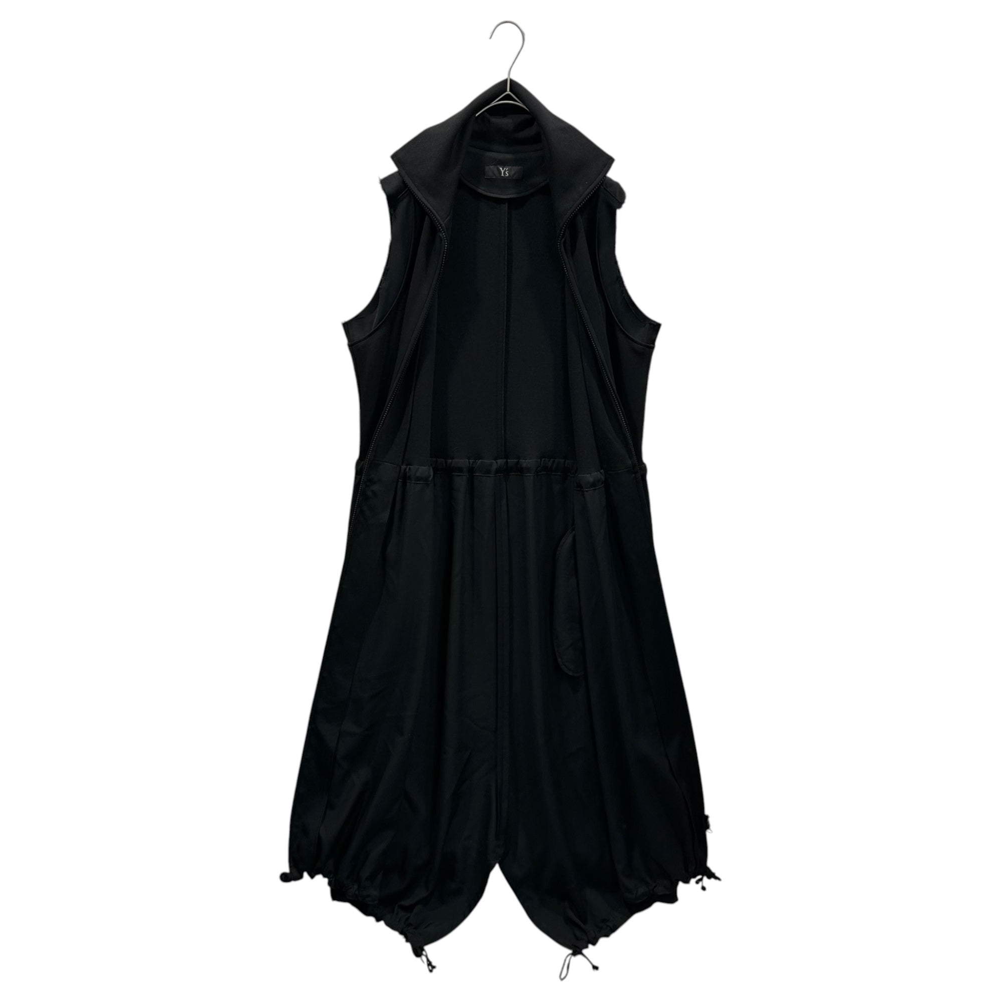 Y's(ワイズ) 2022AW WOOL GABARDINE COMBINATION DRESS ウール ギャバジン コンビーネーション ドレス YE-D02-807 1(S程度) ブラック