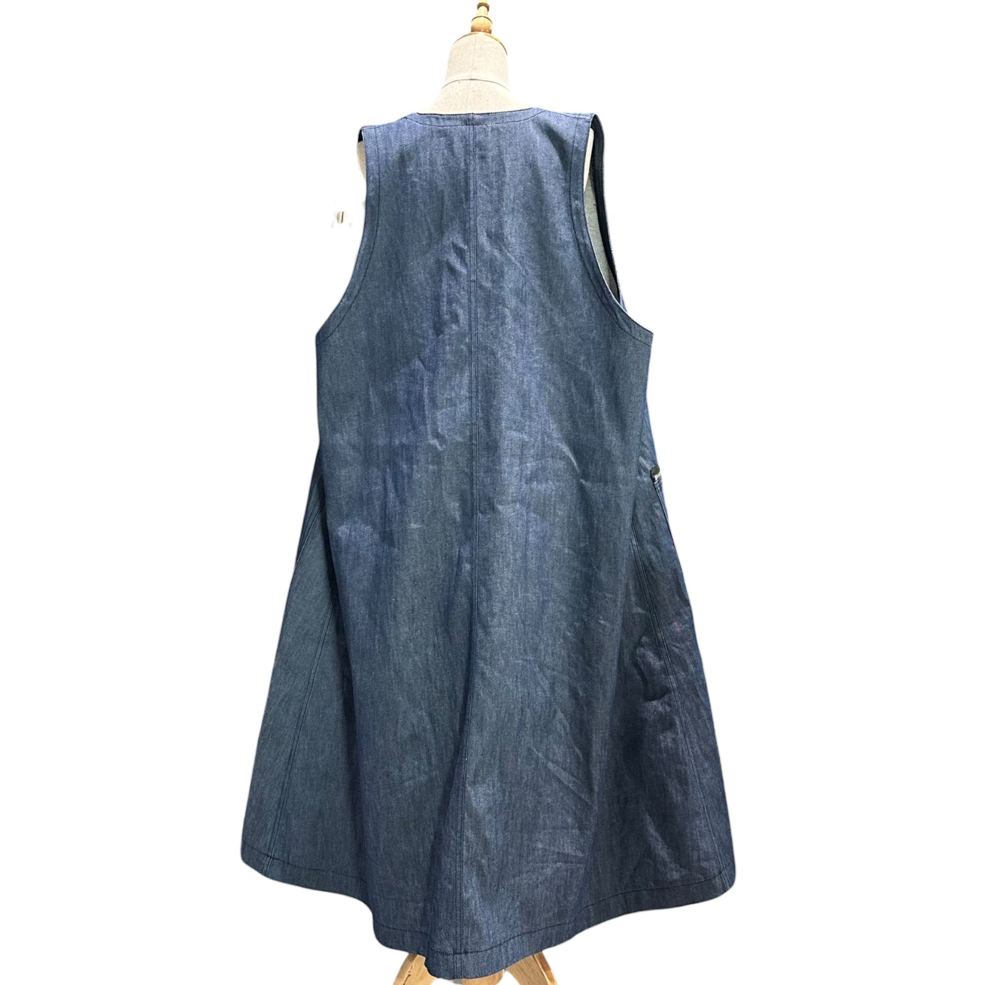 BLACK COMME des GARCONS(ブラックコムデギャルソン) 2026SS Sleeveless denim dress ノースリーブ デニム ワンピース 1Q-A007 XS インディゴ AD2025