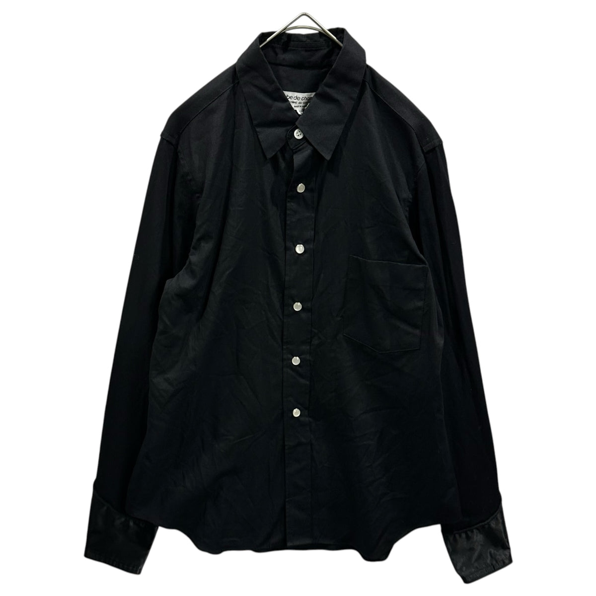 robe de chambre COMME des GARCONS(ローブドシャンブルコムデギャルソン) 2000SS Regular-Collar Western Arm Shirt レギュラー カラー ウエスタン アーム シャツ RB-10014S S ブラック AD1999 00s アーカイブ