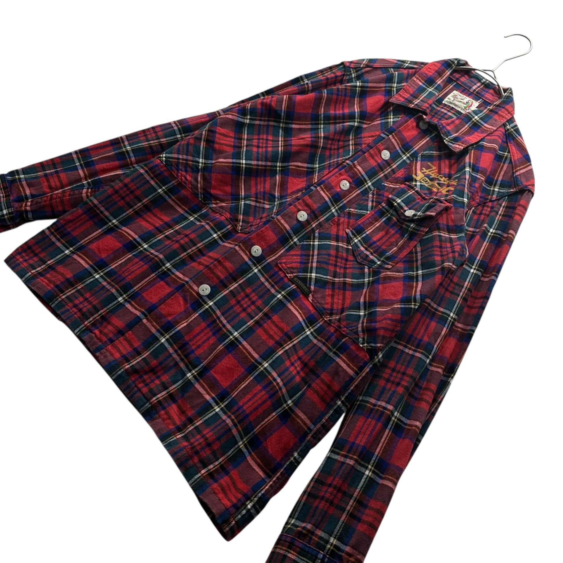 HYSTERIC GLAMOUR(ヒステリックグラマー)  Girls Print Check Shirt ガールズ プリント チェック シャツ 02173AH02 M レッド