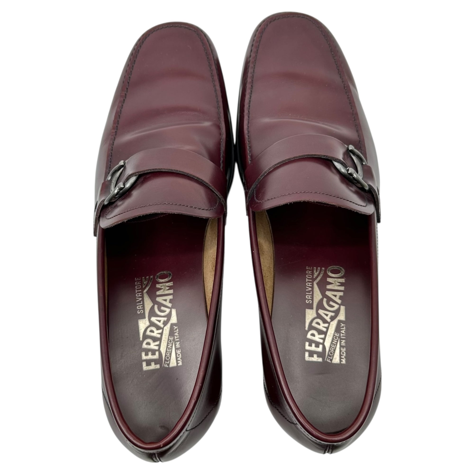 Salvatore Ferragamo(サルヴァトーレフェラガモ) Gancini Leather Loafers ガンチーニ 金具 レザー ローファー 36266 7 1/2 EE(25.5cm) ブラウン