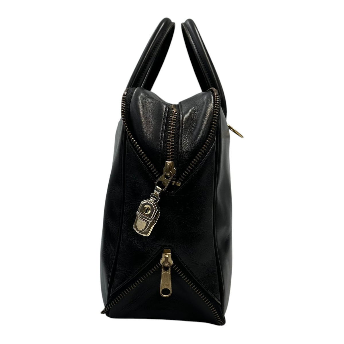 Katsuyuki Yoshida for COMME des GARCONS(カツユキヨシダフォーコムデギャルソン) Aoyama-Exclusive Box Calfskin Leather Handbag 青山限定 ボックス カーフ レザー ハンドバッグ ブラック PORTER吉田氏コラボ